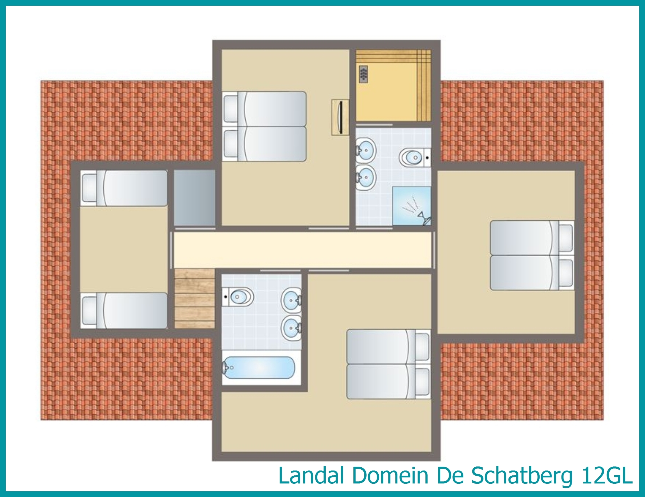 12-persoons bungalow 12GL in Domein De Schatberg