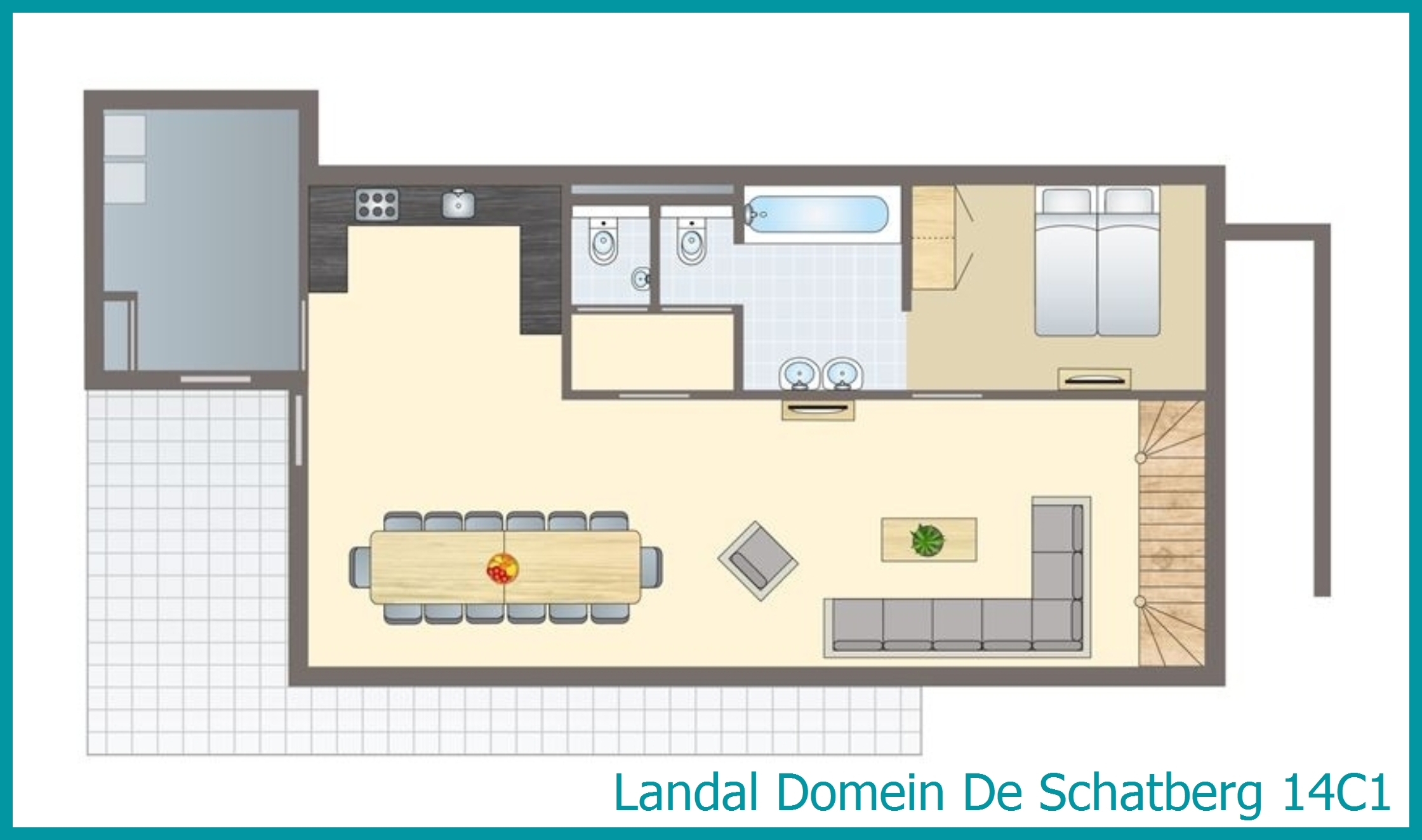 14-persoons watervilla 14C1 in Domein De Schatberg
