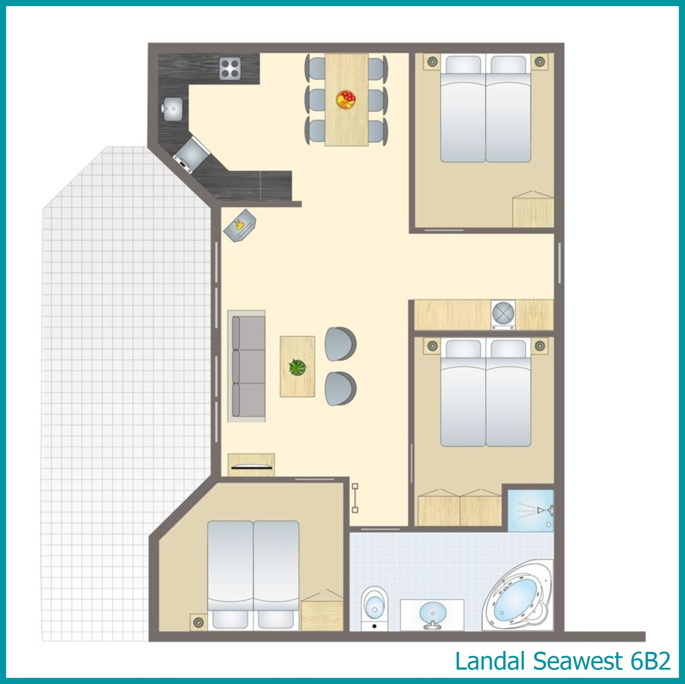 6-8 persoons bungalow 6B2 in Seawest