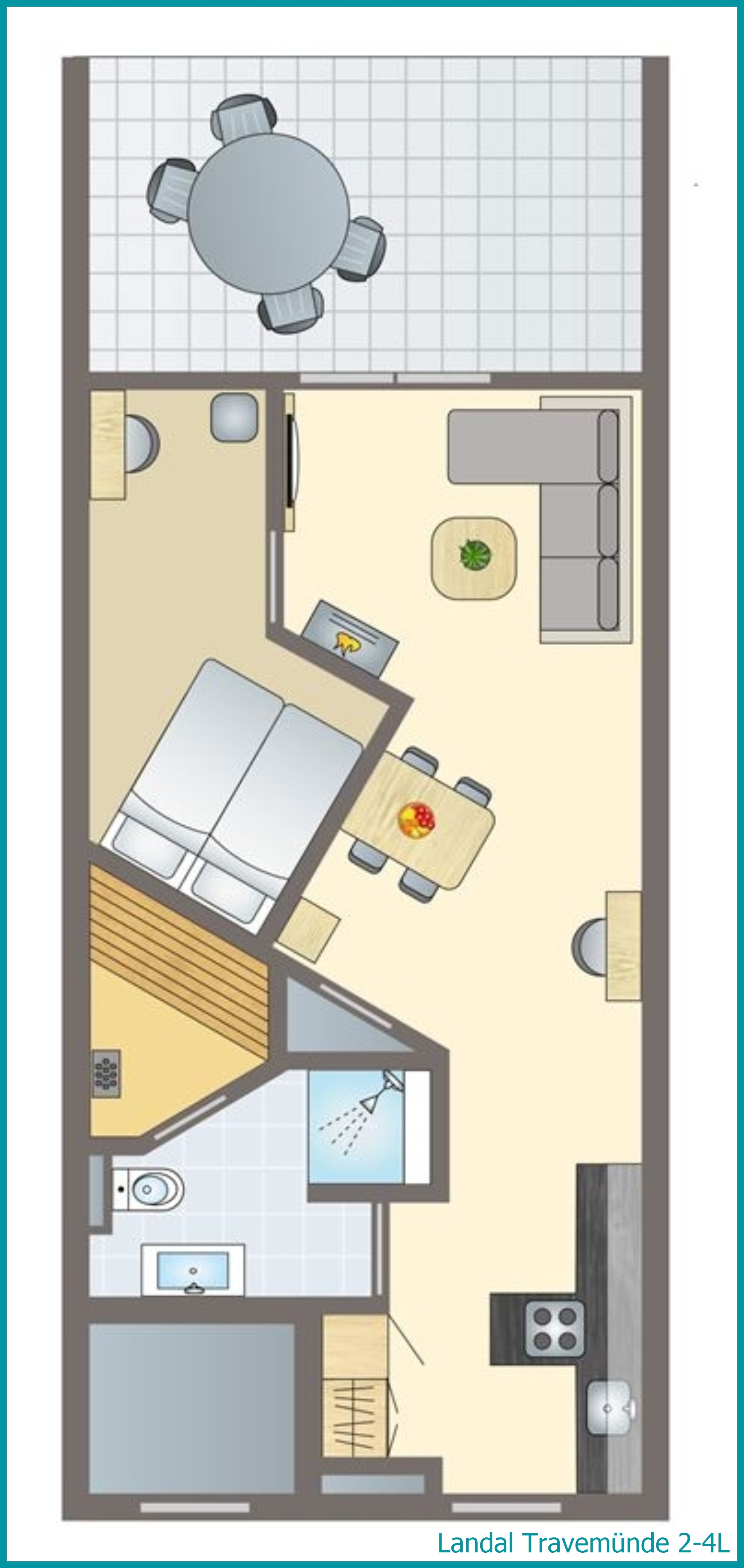 2-4-persoons appartement 2-4L in Travemünde