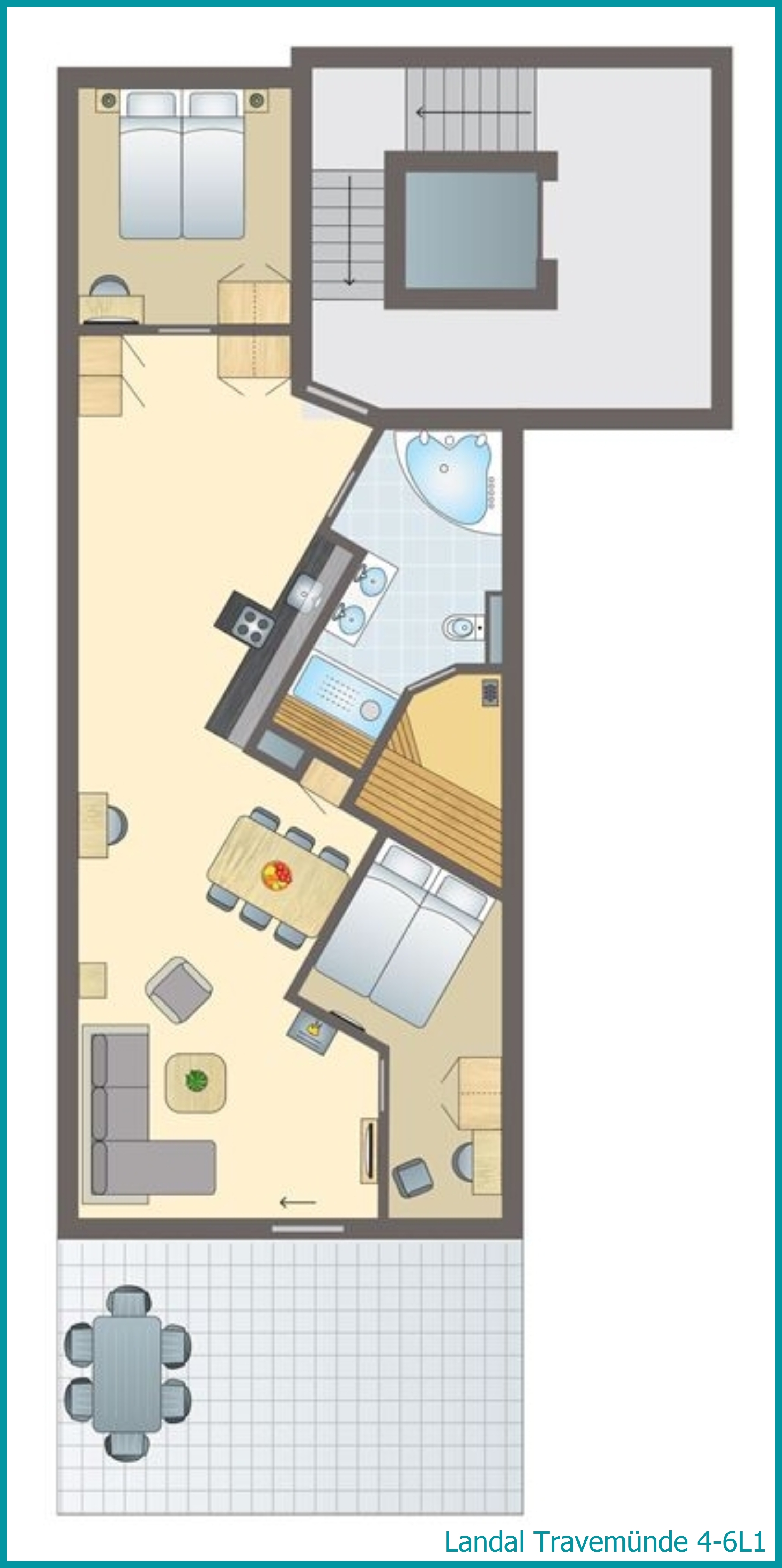 4-6-persoons appartement 4-6L1 in Travemünde