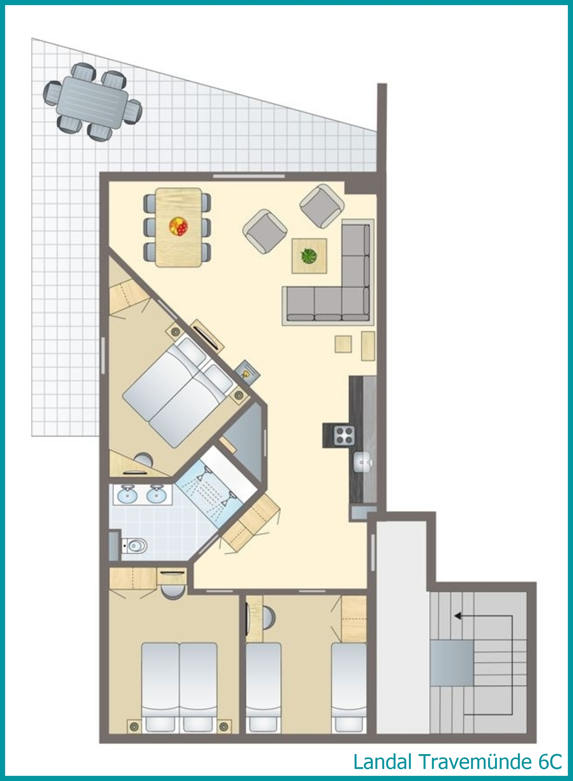 6-persoons appartement 6C in Travemünde