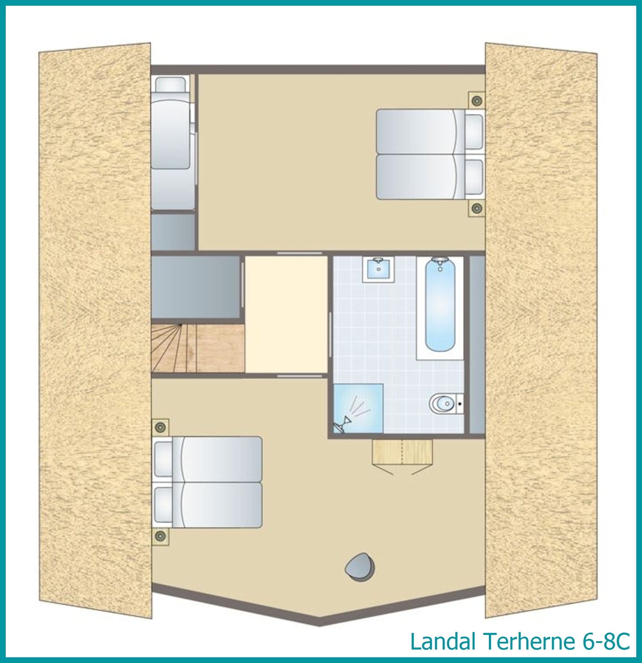 6-8-persoons waterwoning 6-8C in Terherne
