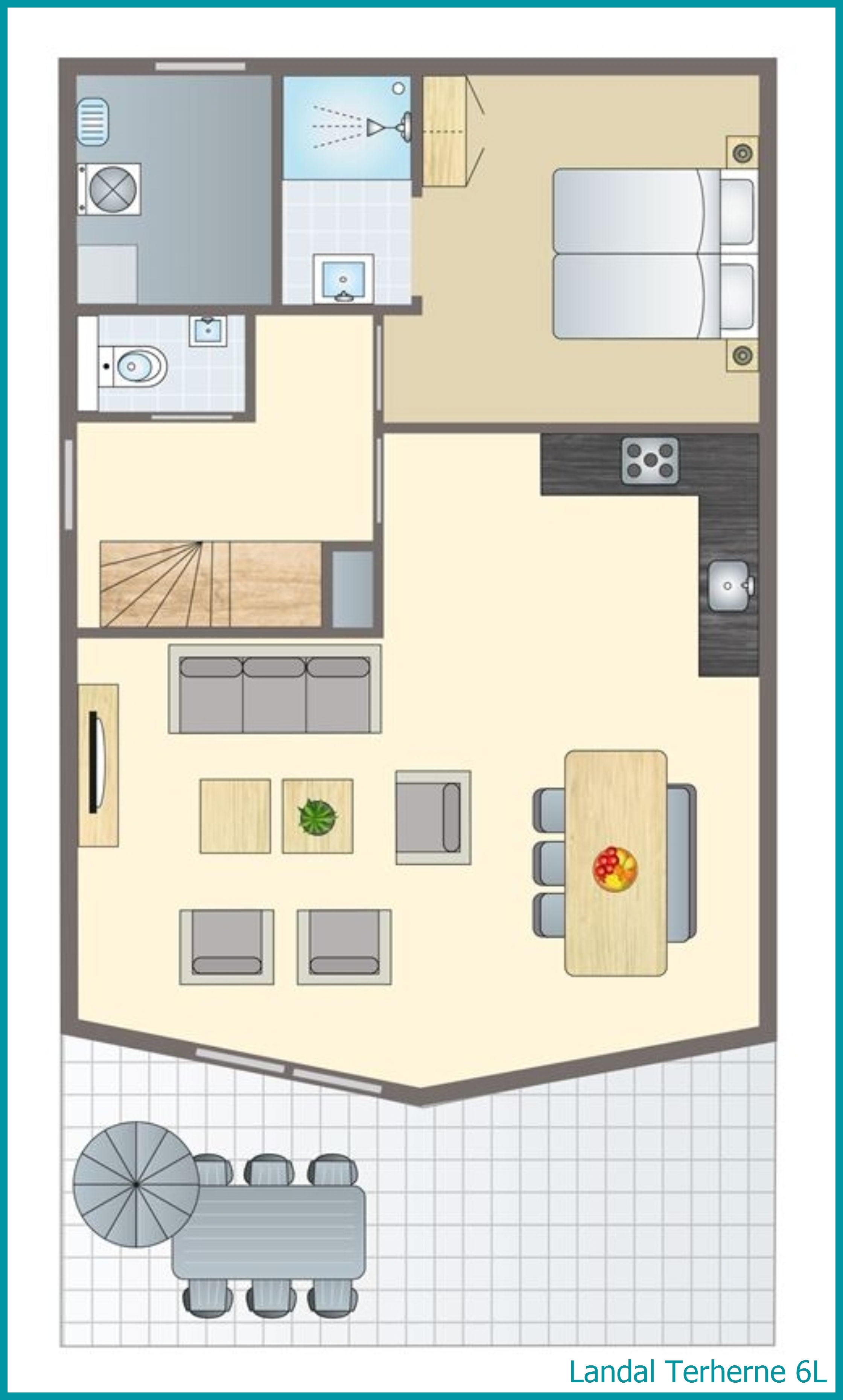 6-persoons waterwoning 6L in Terherne