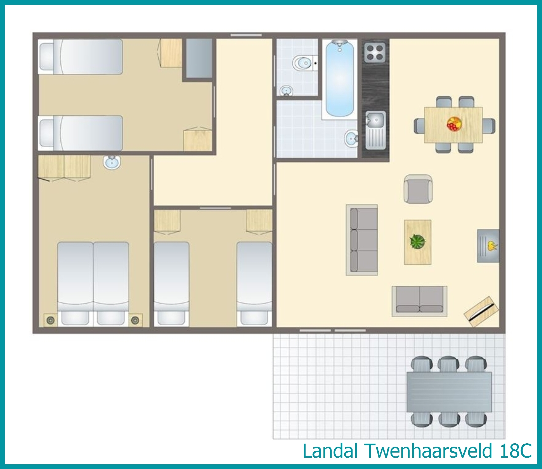 18-persoons reuniebungalow 18C in Twenhaarsveld