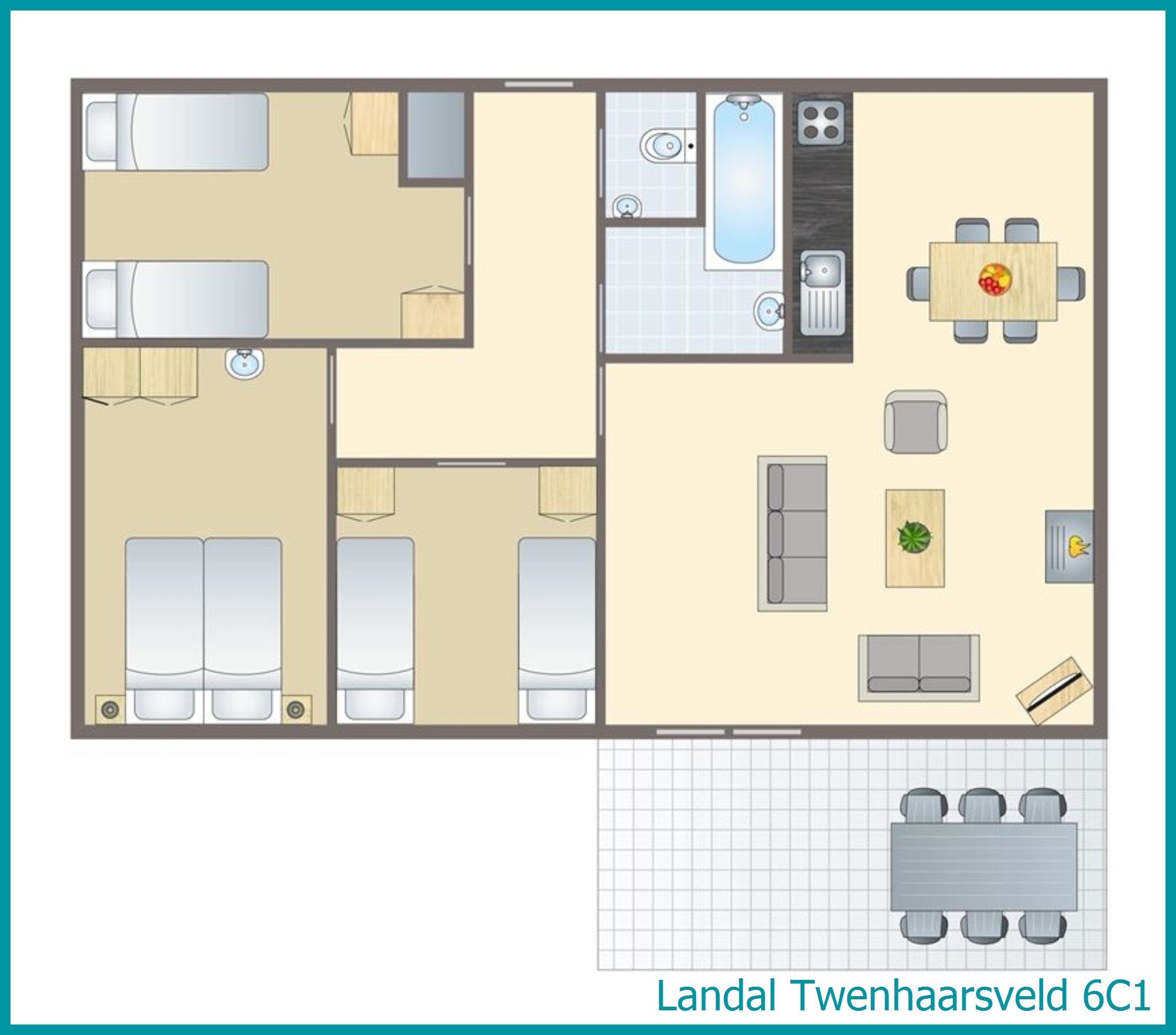 6-persoons bungalow 6C1 in Twenhaarsveld