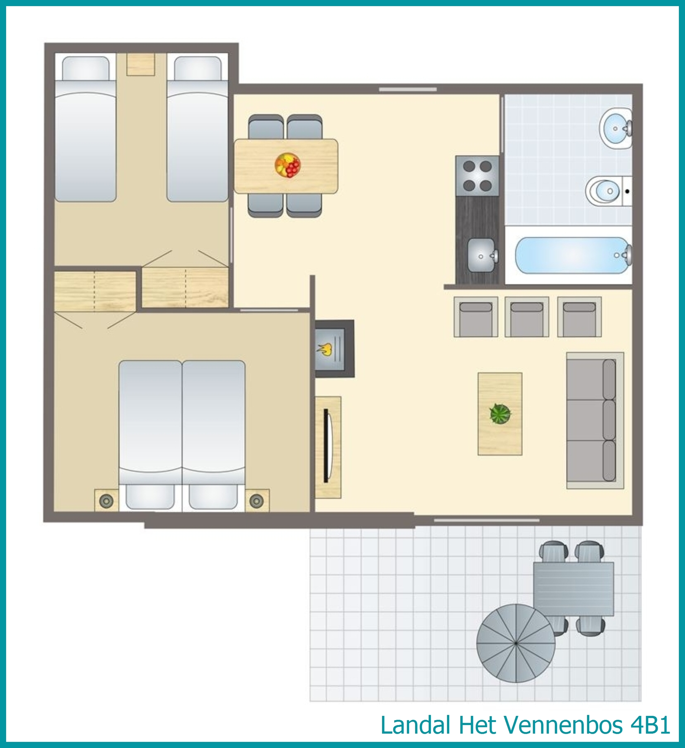 4-persoons bungalow 4B1 in Het Vennenbos