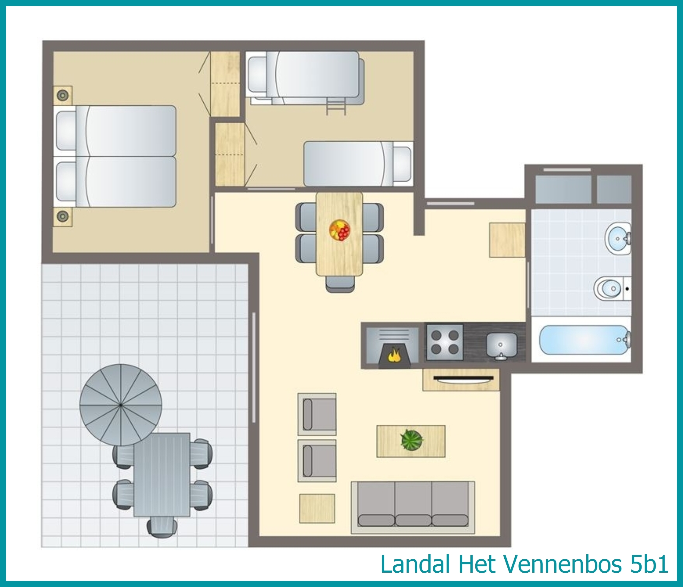 5-persoons bungalow 5b1 in Het Vennenbos