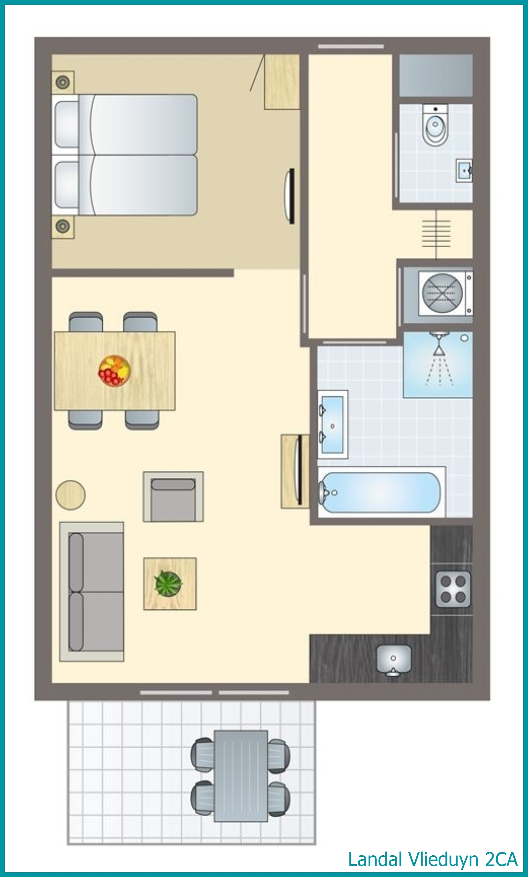 2-persoons appartement 2CA in Vlieduyn