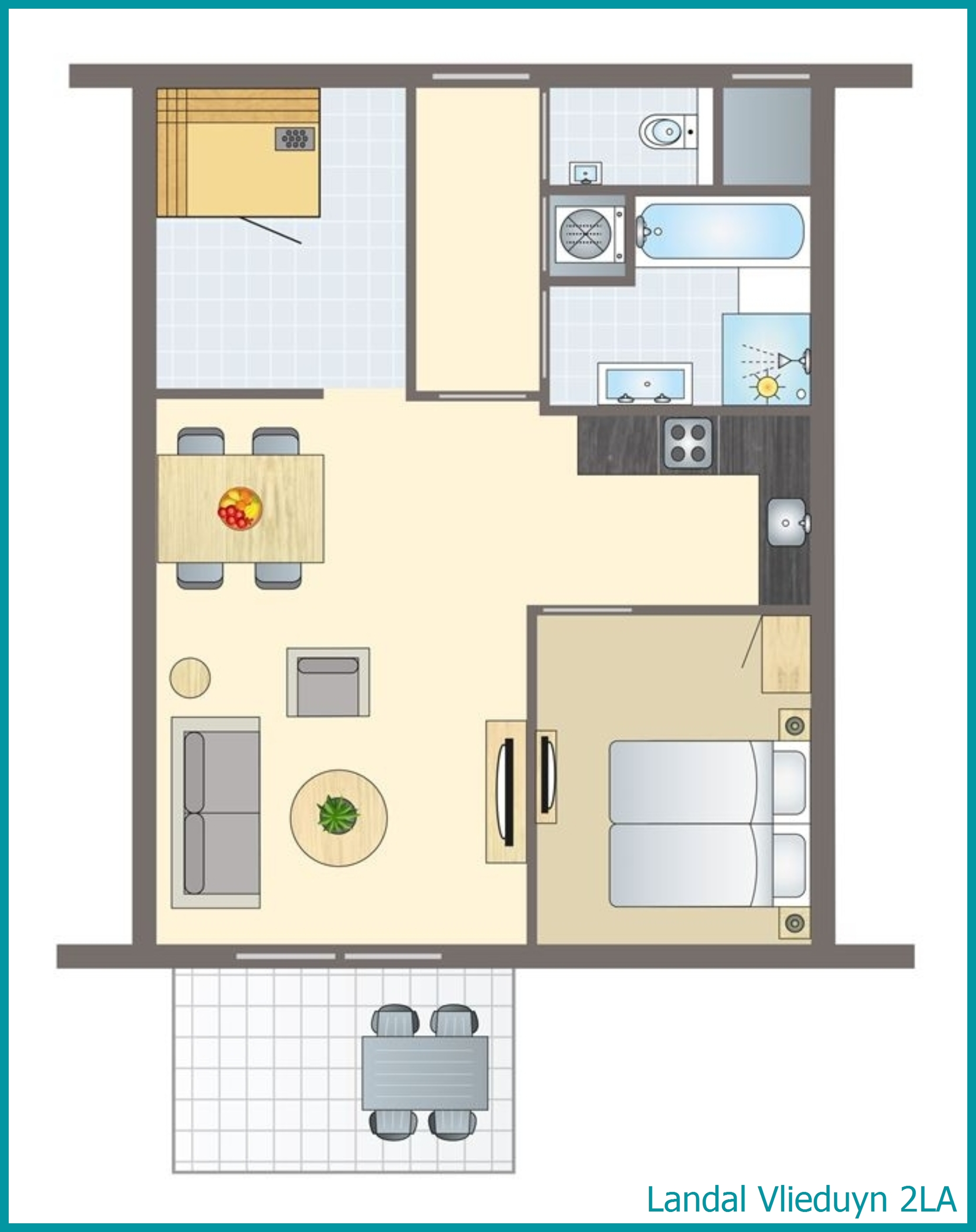 2-persoons appartement 2LA in Vlieduyn