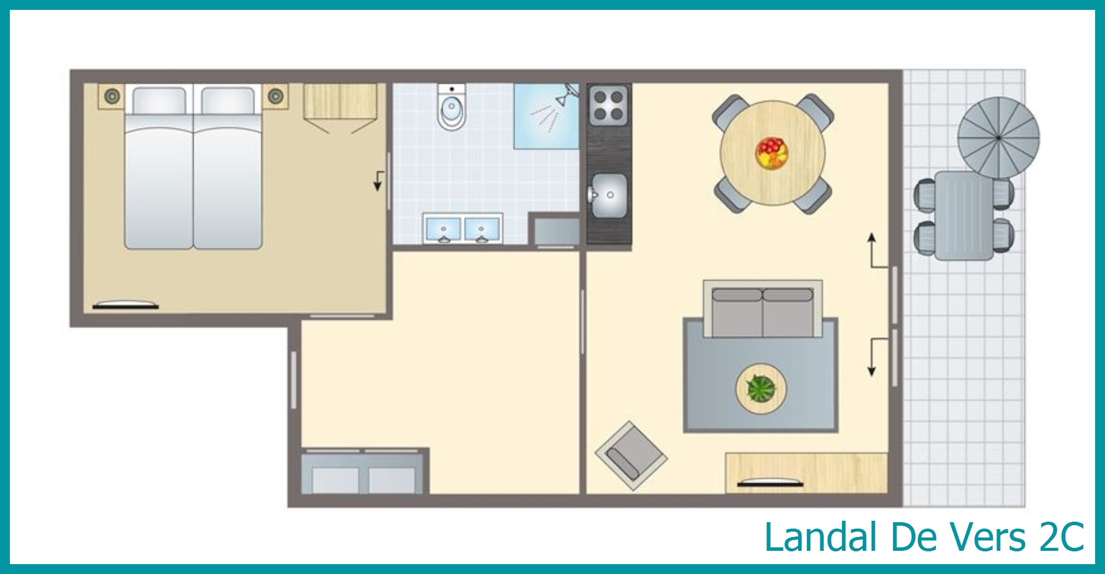 2-persoons bungalow 2C in De Vers