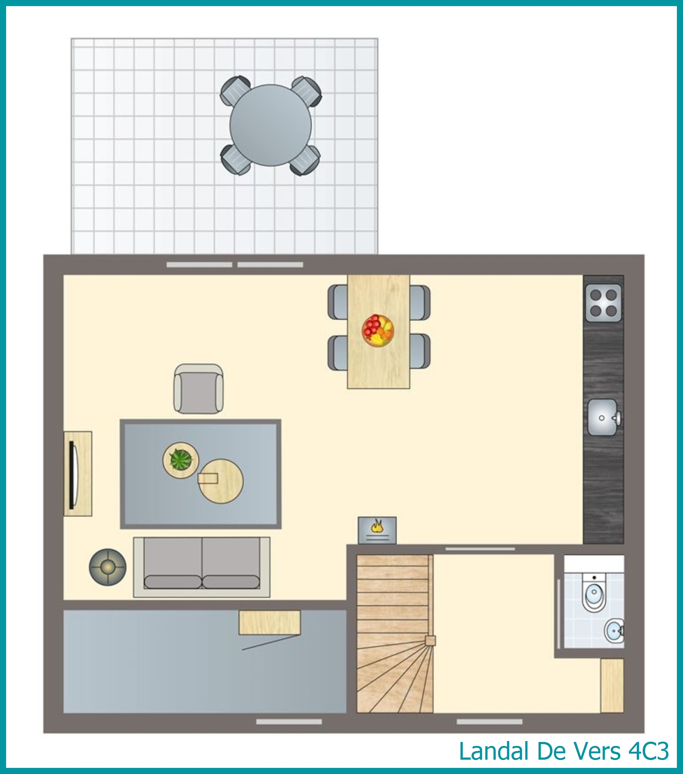 4-persoons bungalow 4C3 in De Vers