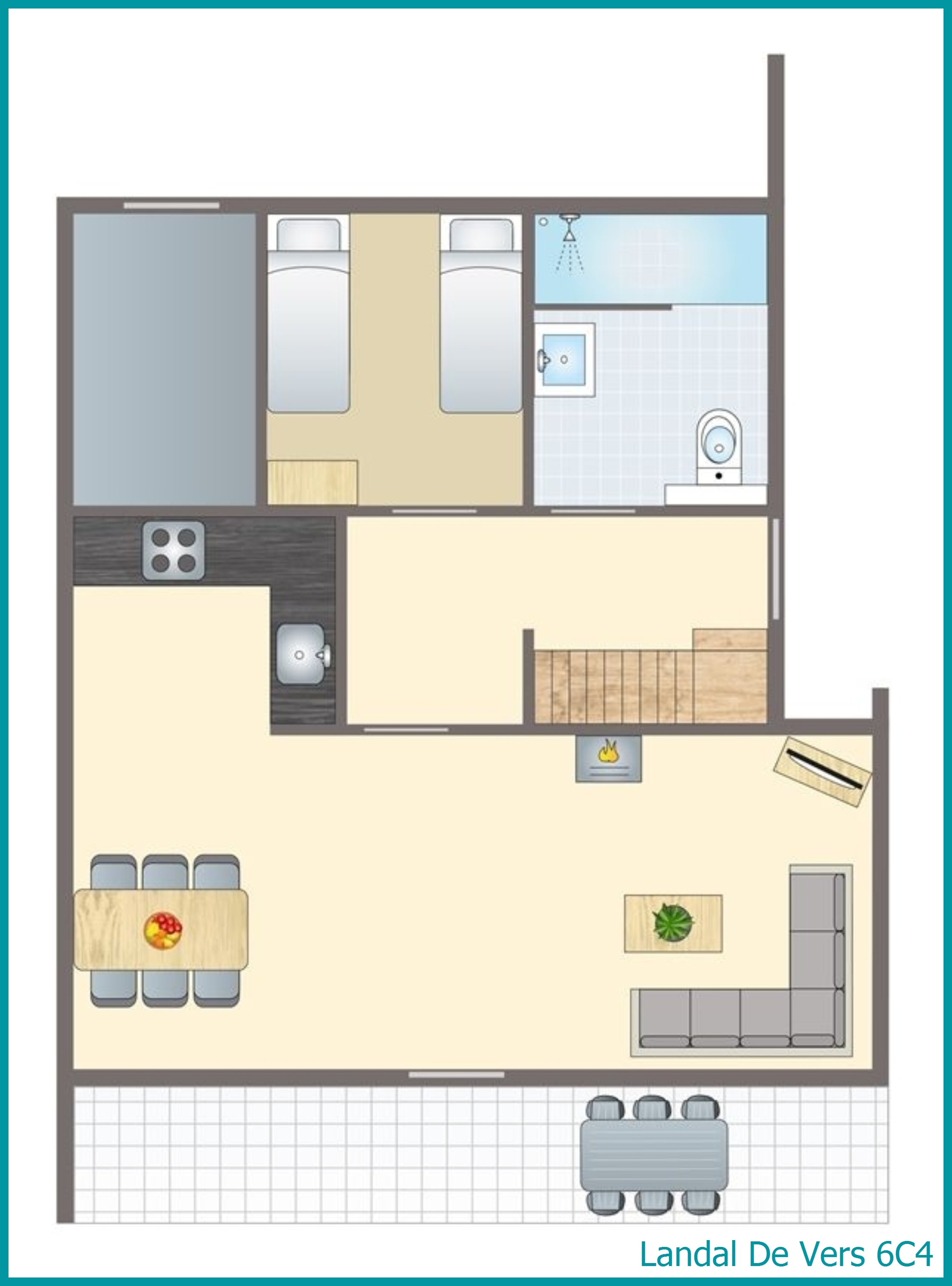 6-persoons bungalow 6C4 in De Vers