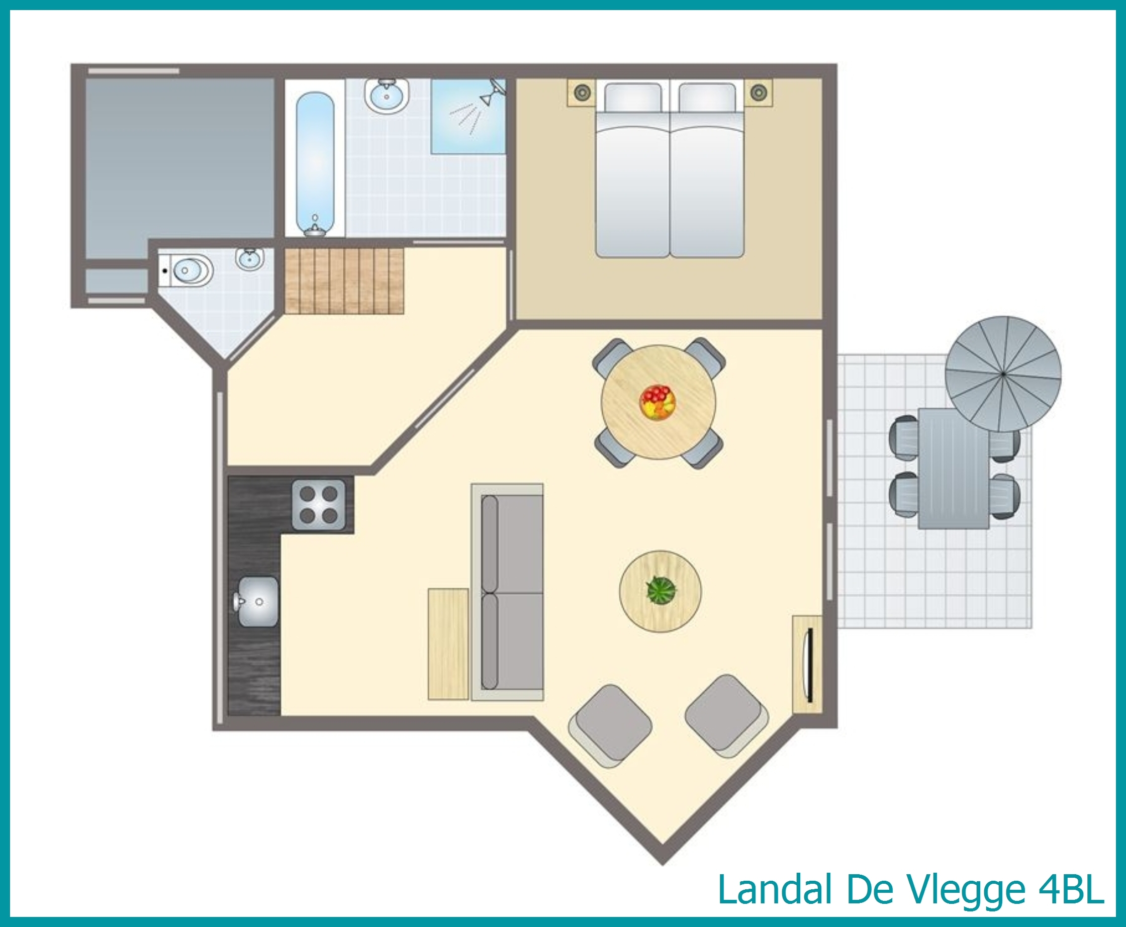 4-persoons bungalow 4BL in De Vlegge