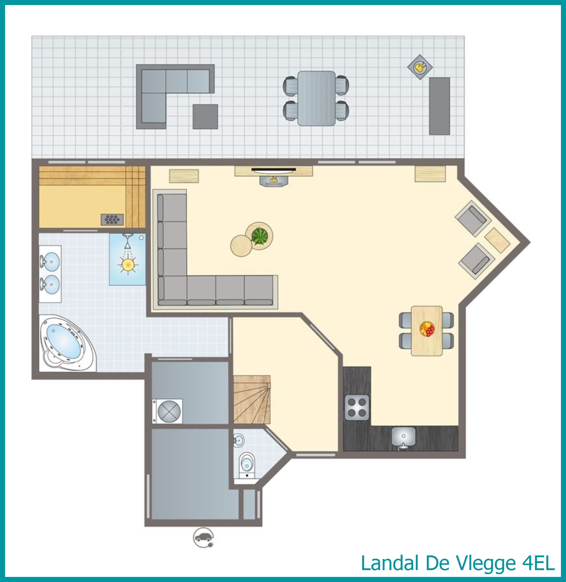 4-persoons bungalow 4EL in De Vlegge