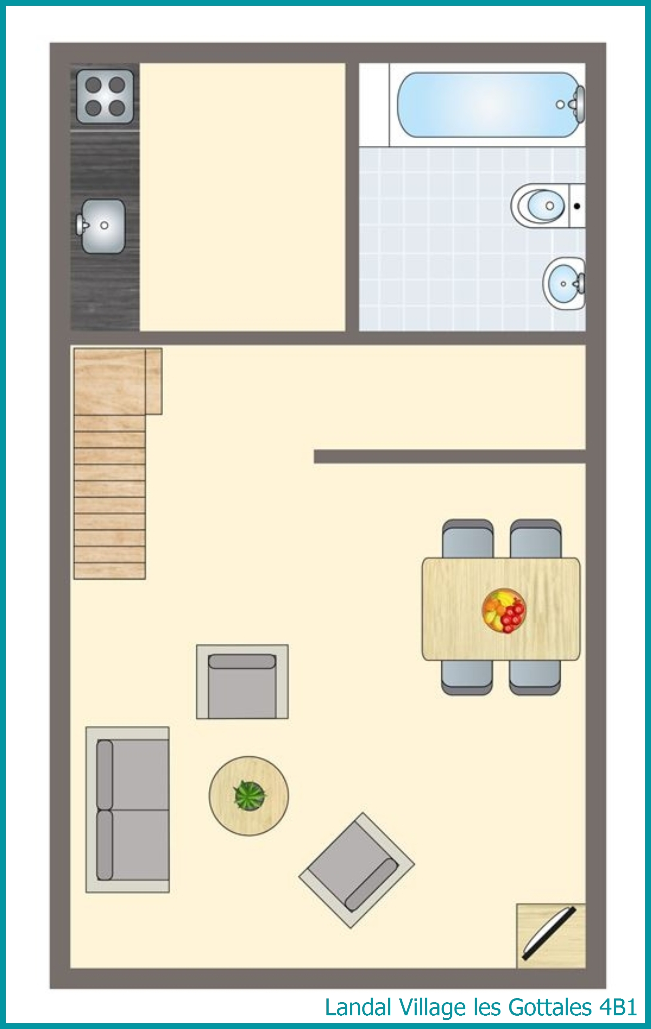 4-persoons bungalow 4B1 in Village les Gottales