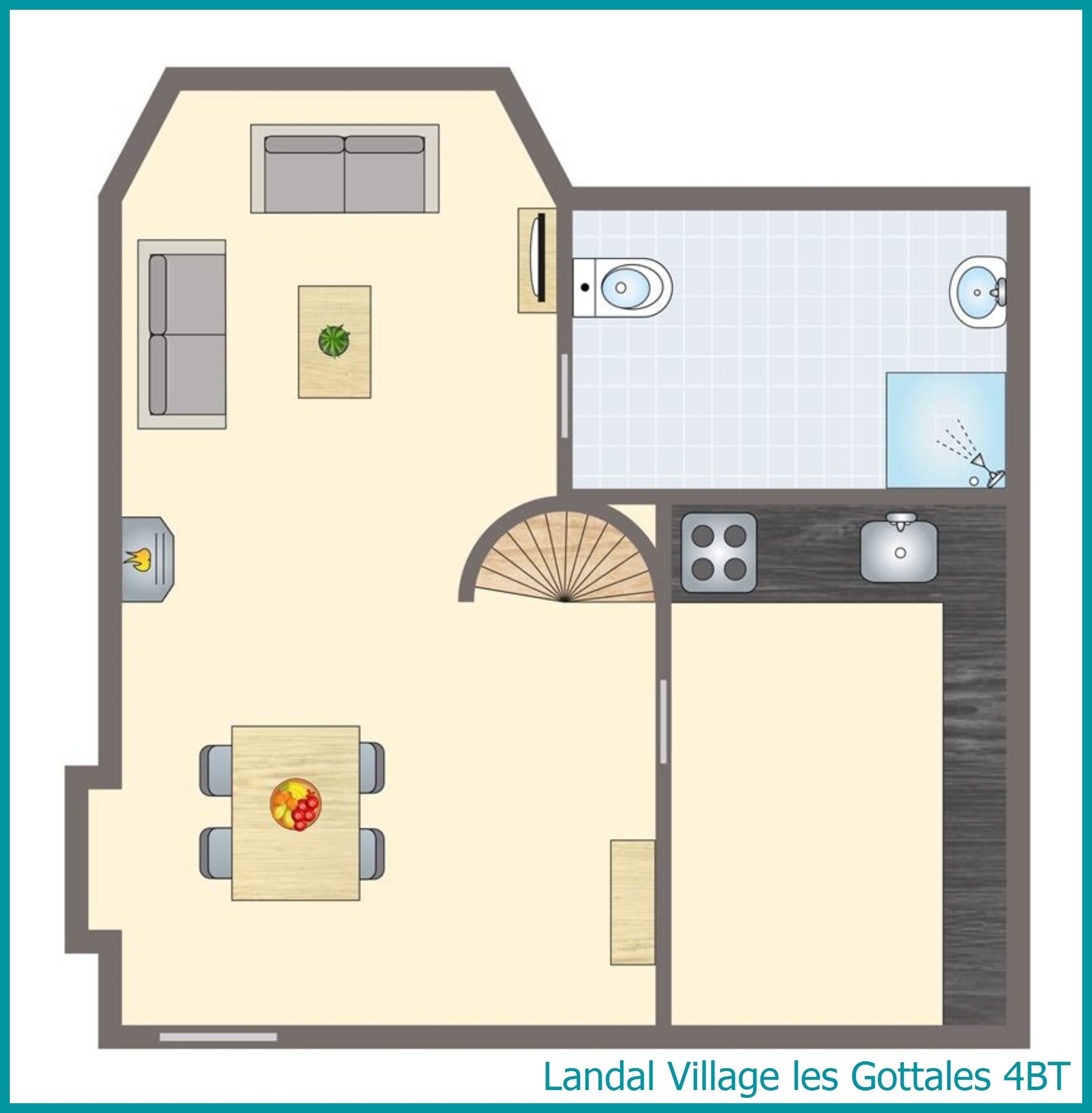 4-persoons toren 4BT in Village les Gottales