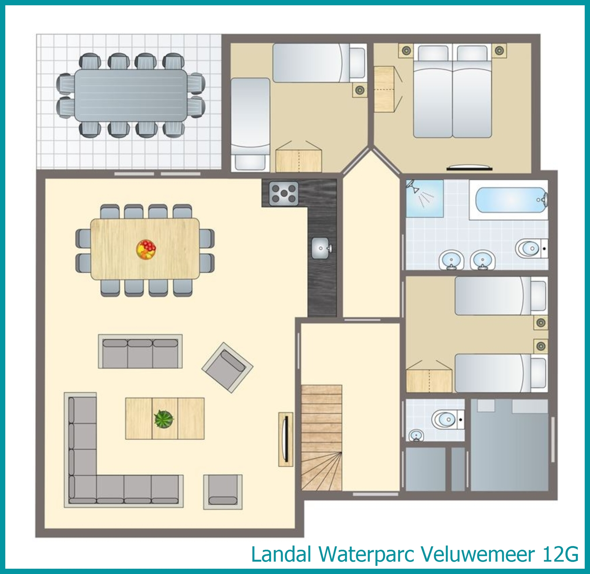 12-persoons villa 12G in Waterparc Veluwemeer