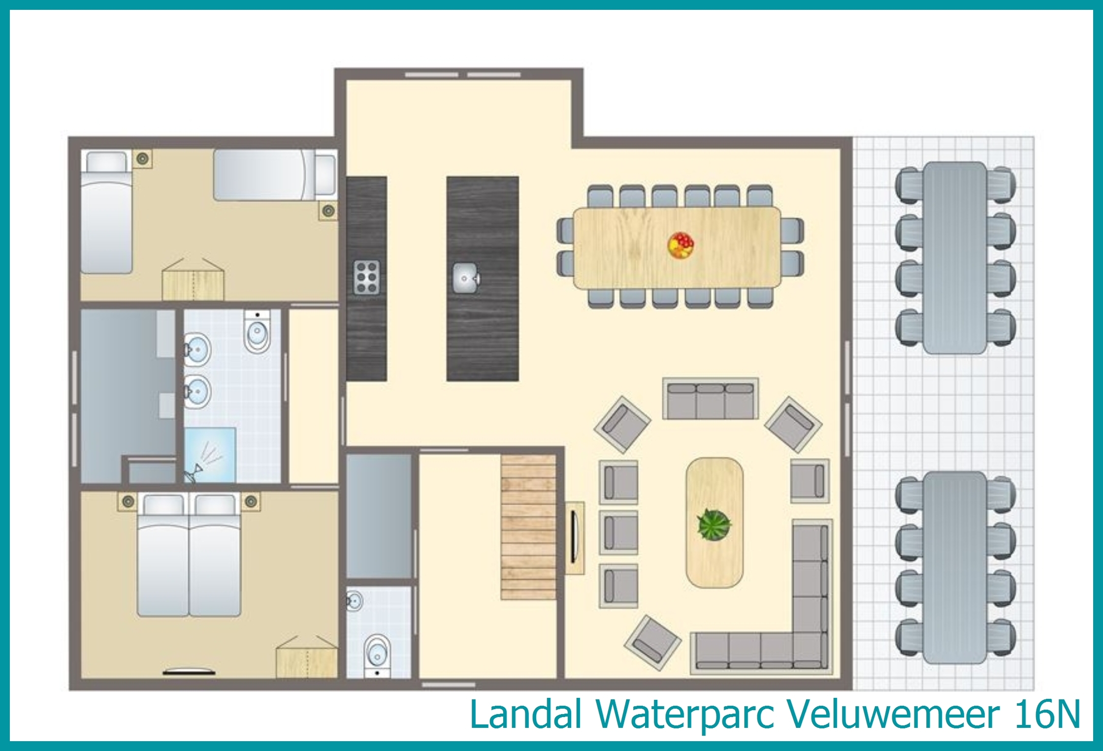 16-persoons villa 16N in Waterparc Veluwemeer