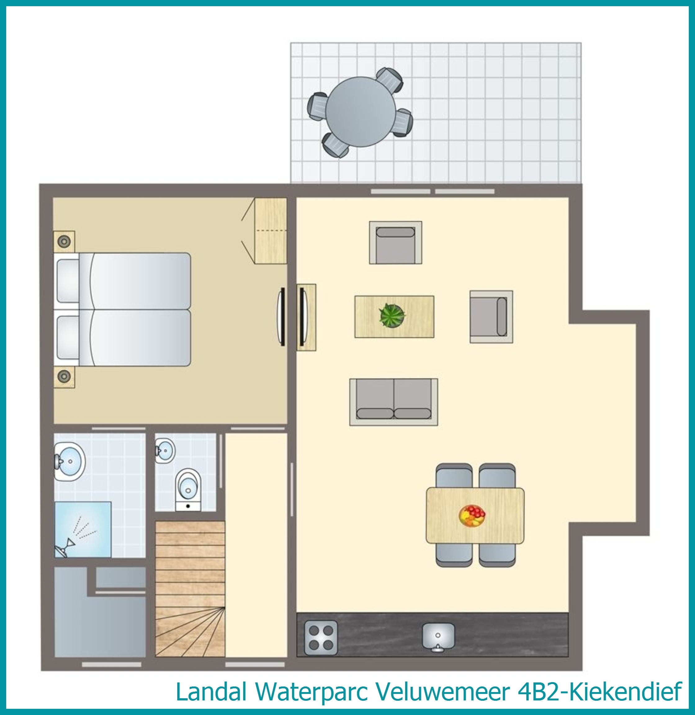 4-persoons bungalow 4B2-Kiekendief in Waterparc Veluwemeer