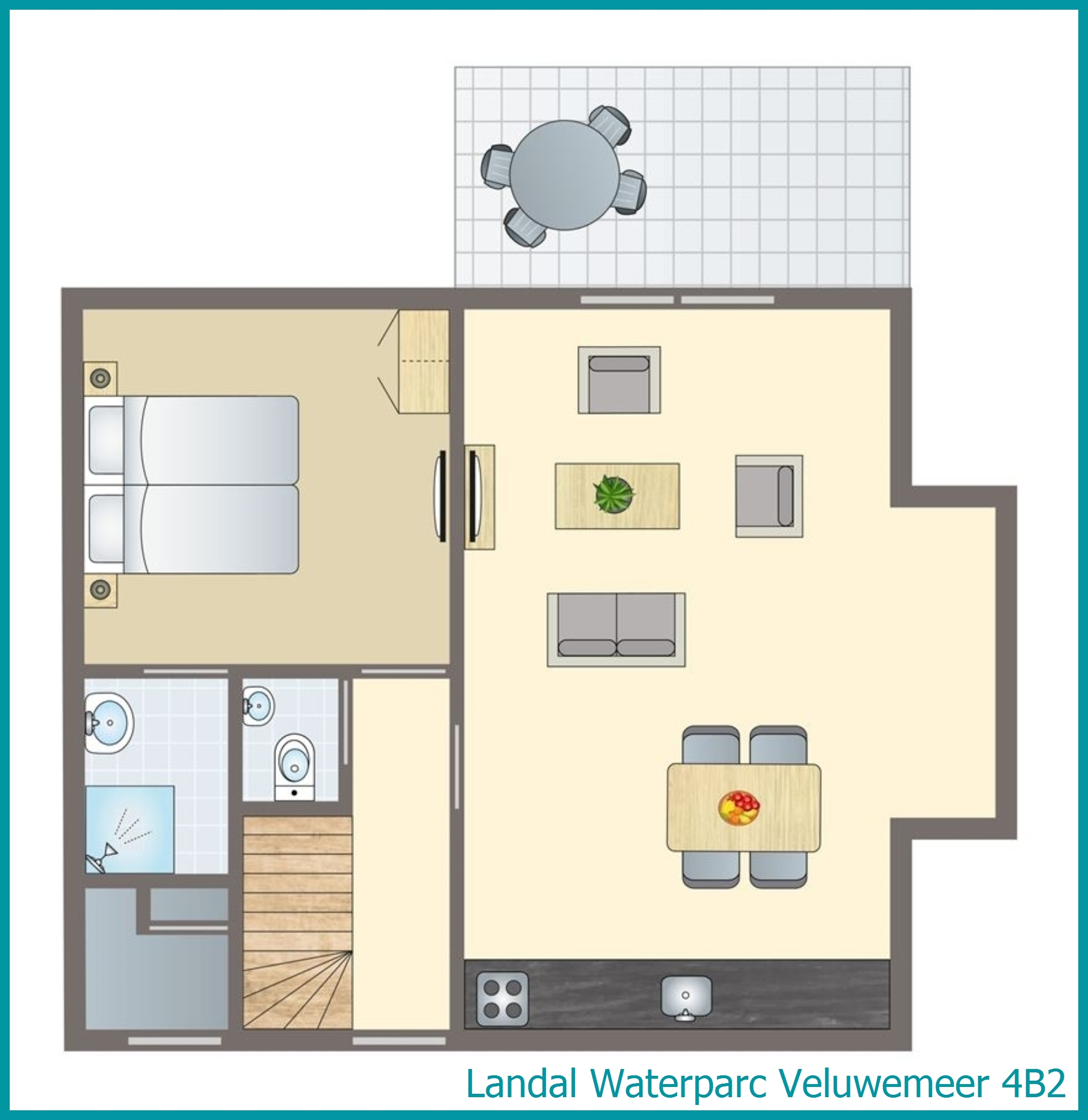 4-persoons bungalow 4B2 in Waterparc Veluwemeer
