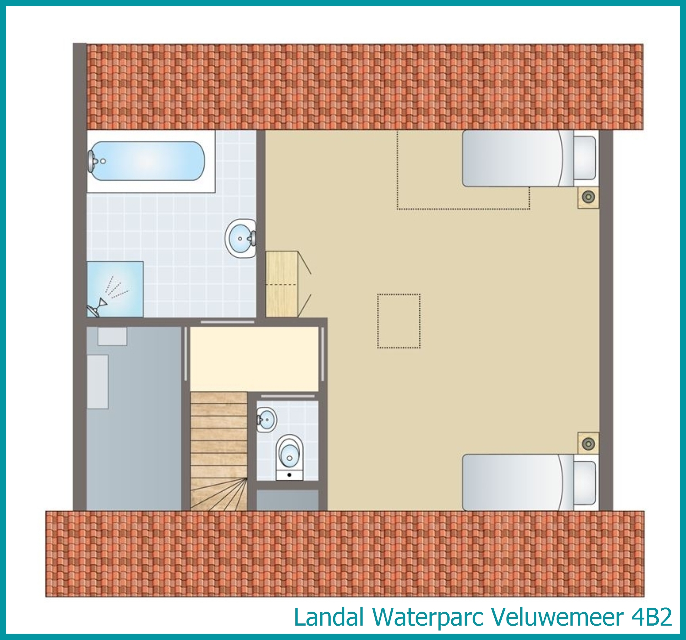4-persoons bungalow 4B2 in Waterparc Veluwemeer