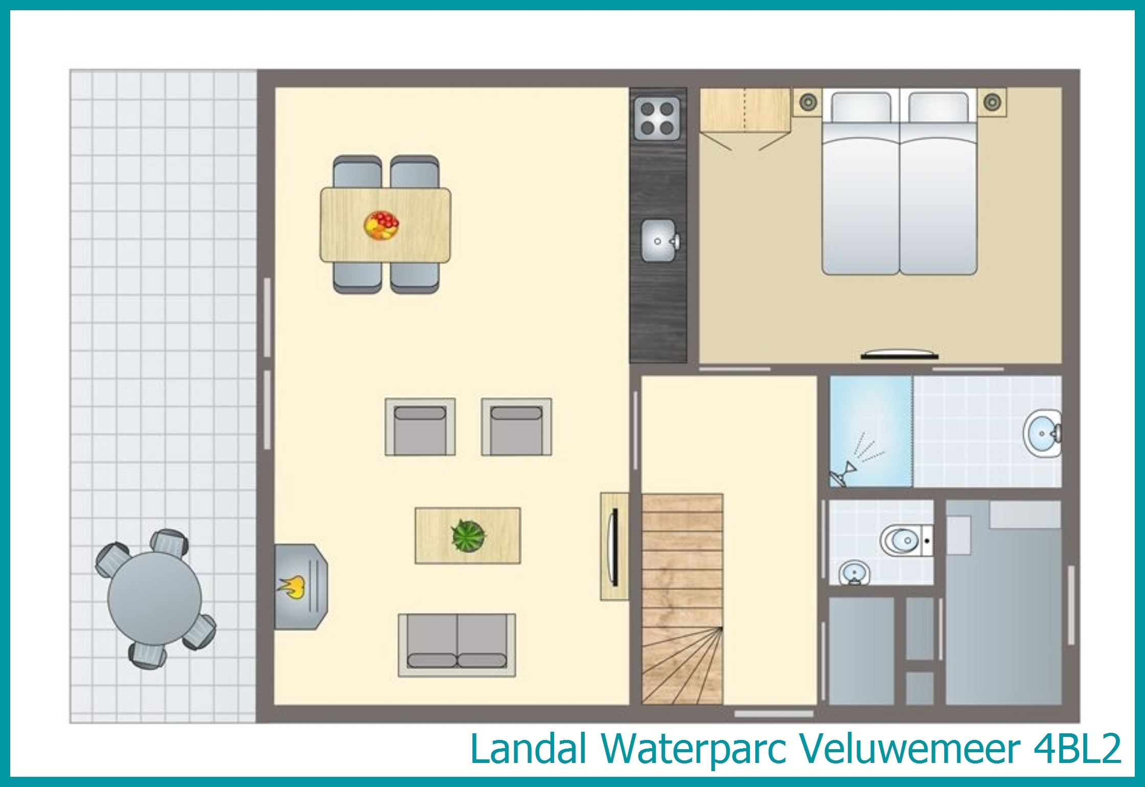 4-persoons bungalow 4BL2 in Waterparc Veluwemeer