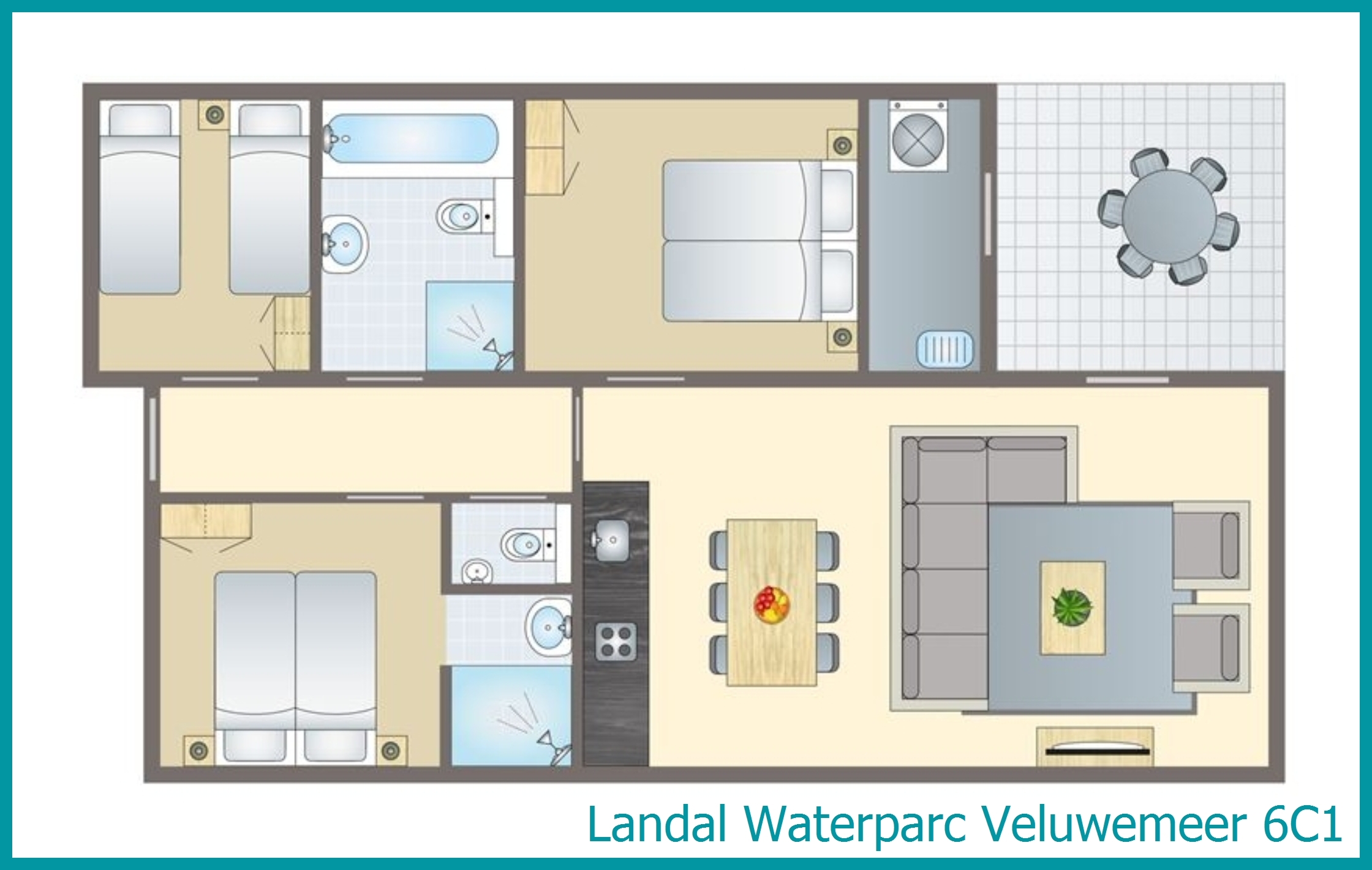 6-persoons villa 6C1 in Waterparc Veluwemeer