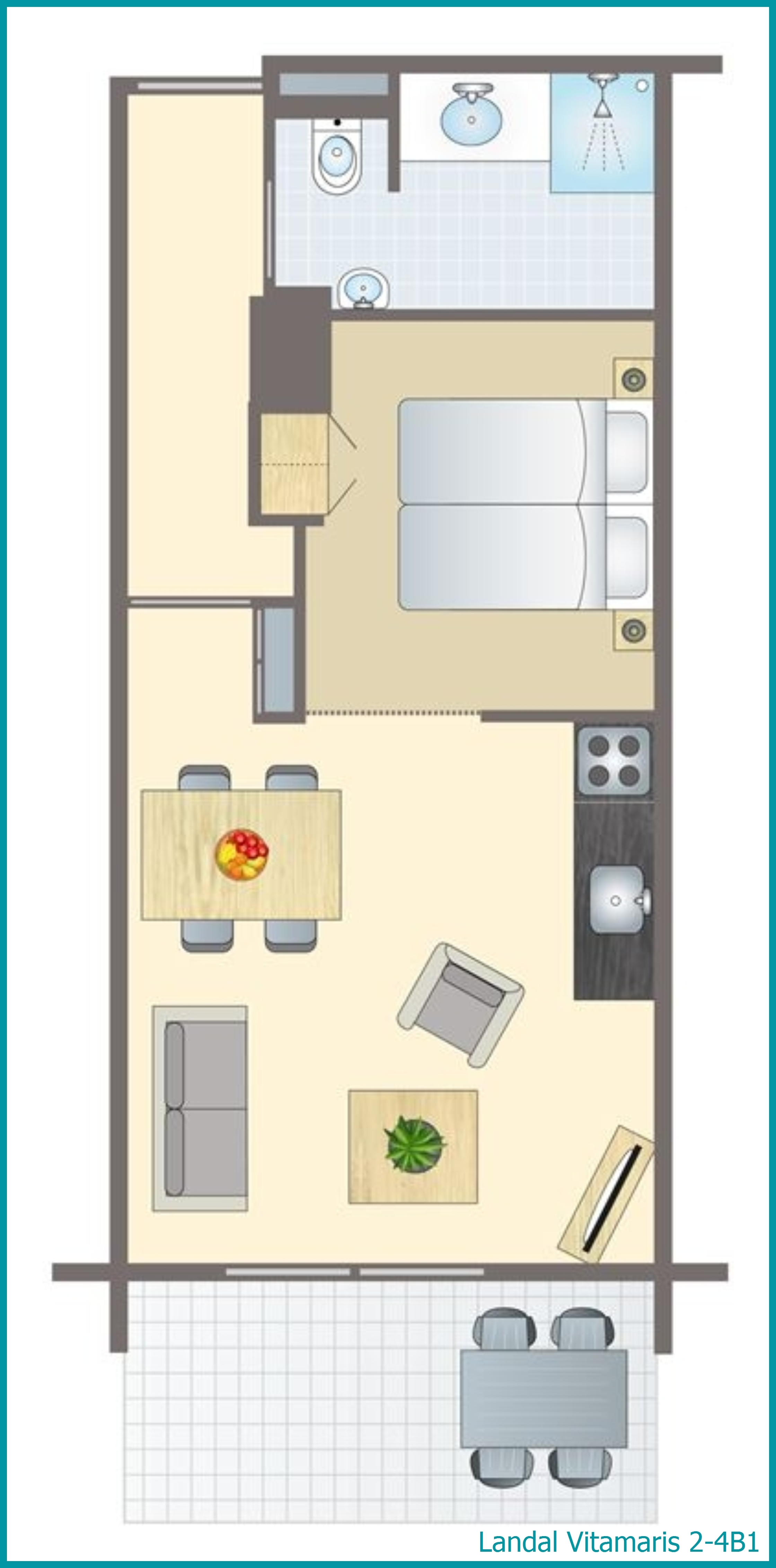 2-4-persoons appartement 2-4B1 in Vitamaris