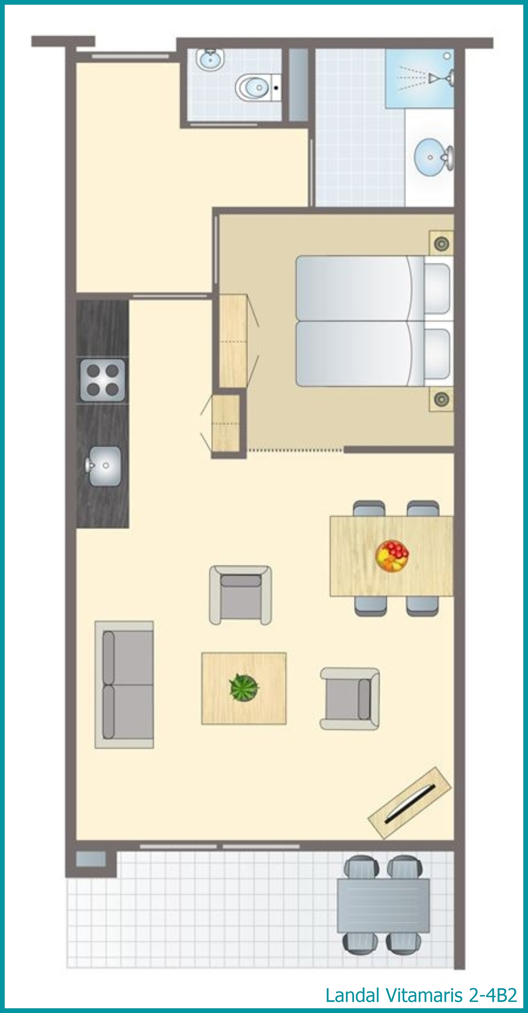 2-4-persoons appartement 2-4B2 in Vitamaris