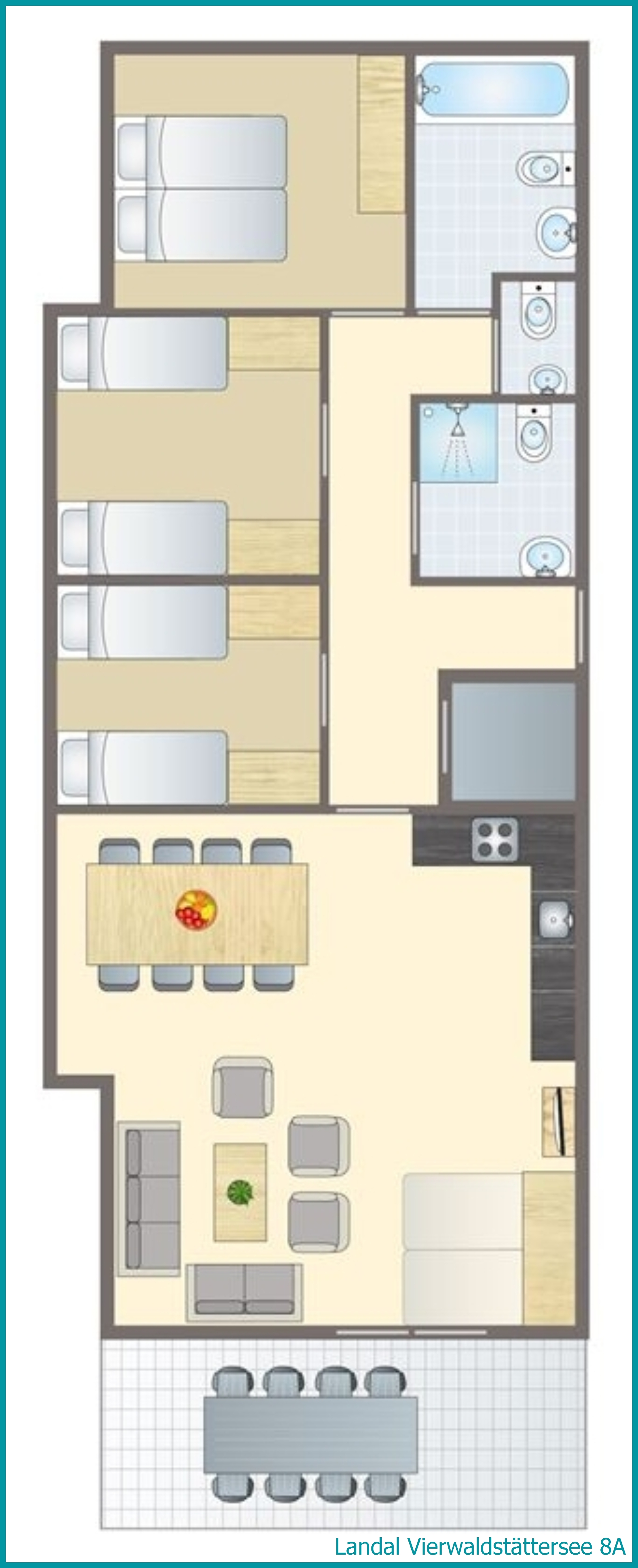 8-persoons appartement 8A in Vierwaldstättersee