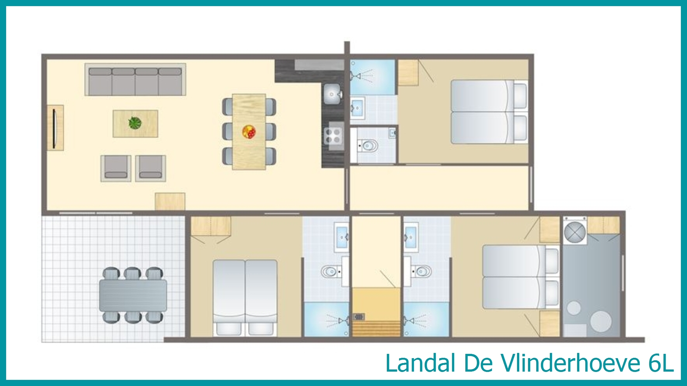 6-persoonsbungalow 6L in De Vlinderhoeve