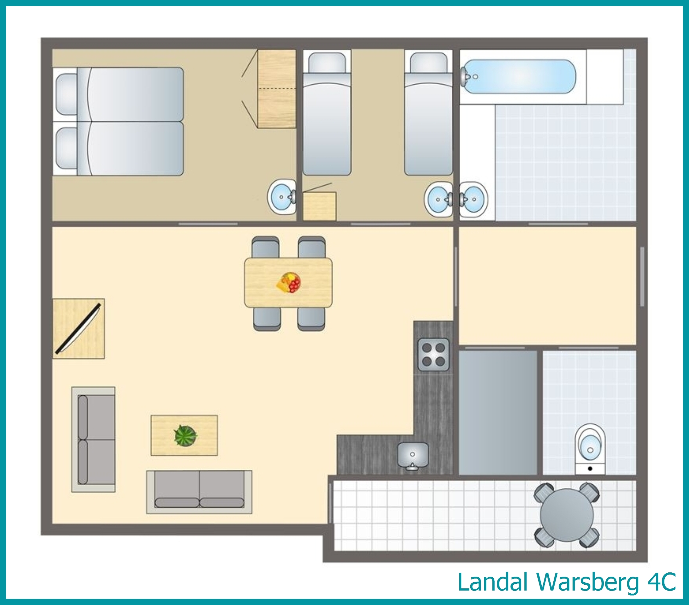 4-persoons bungalow 4C in Warsberg
