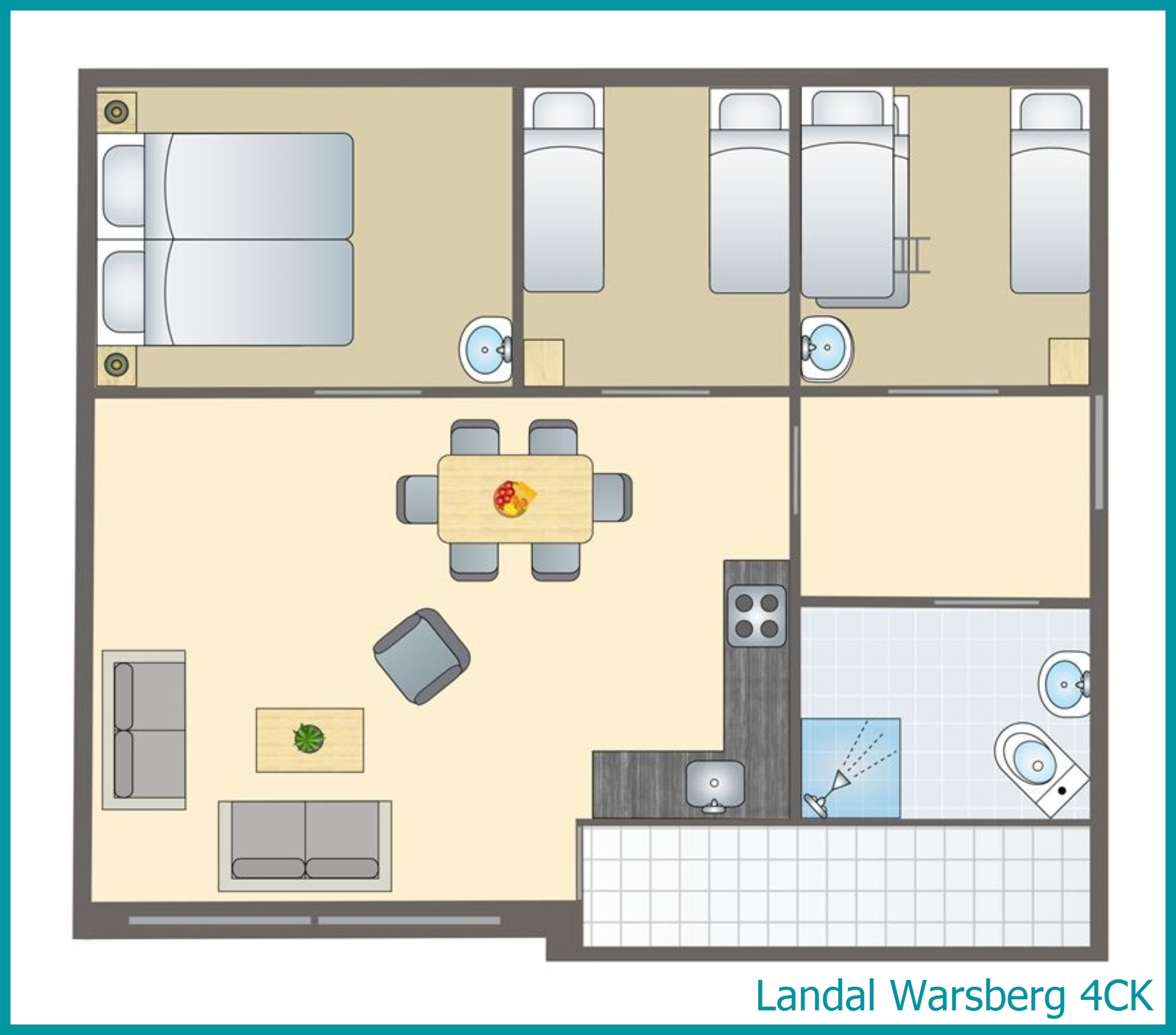 4-persoons kinderbungalow 4CK in Warsberg