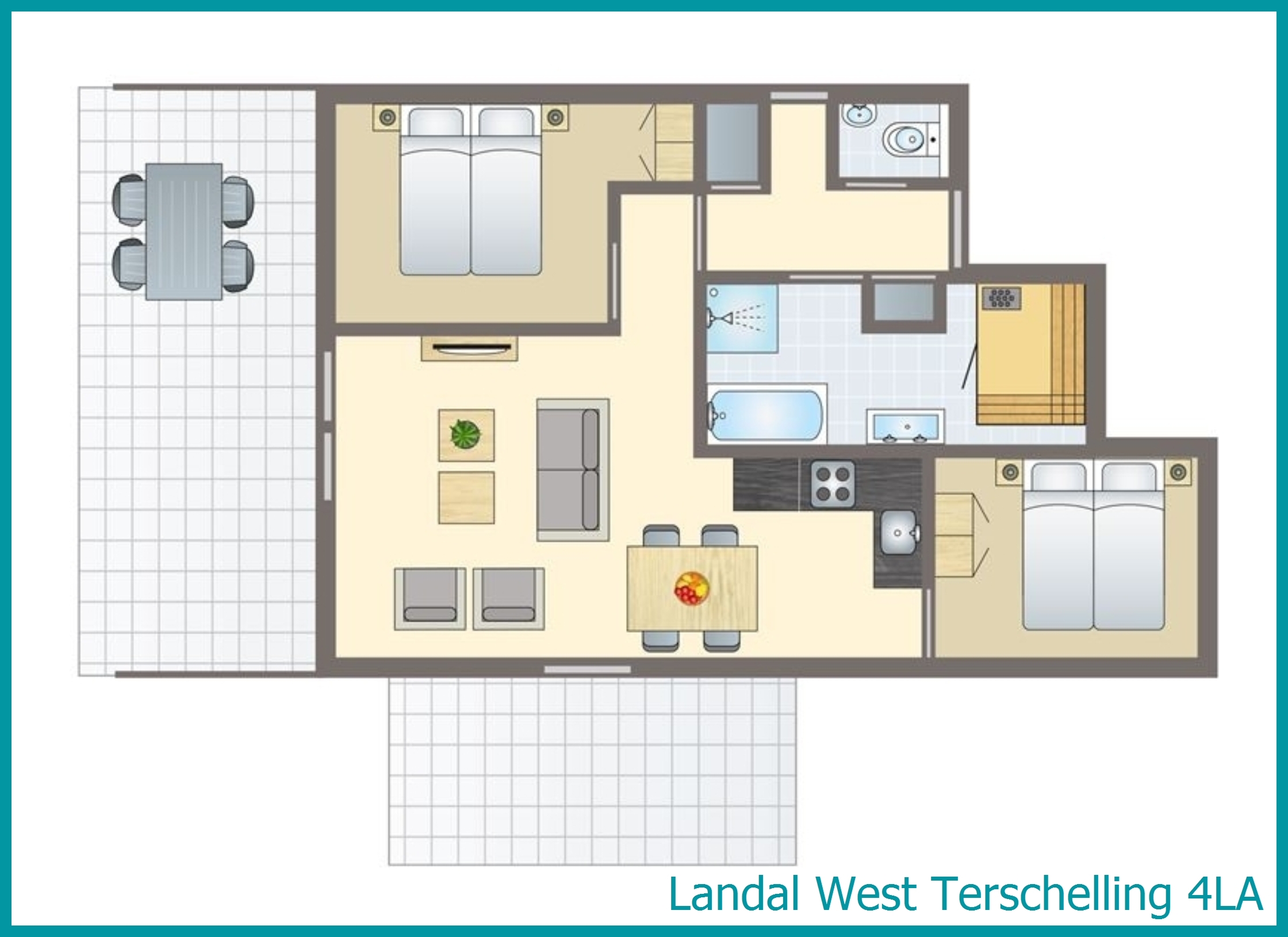 4-persoons appartement 4LA in West Terschelling