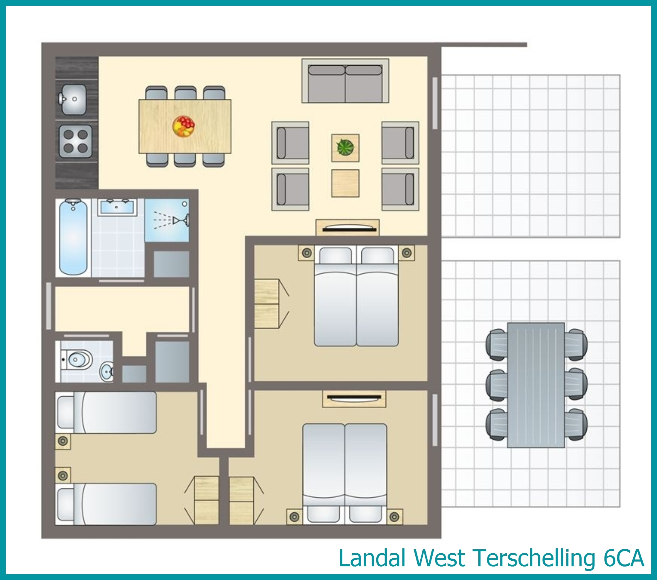 6-persoons appartement 6CA in West Terschelling