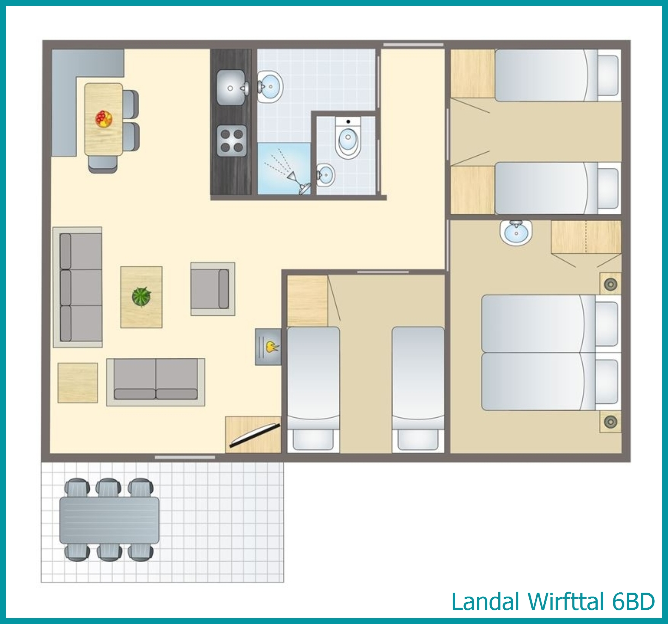 Bungalow chien 6 personnes 6BD à Wirfttal