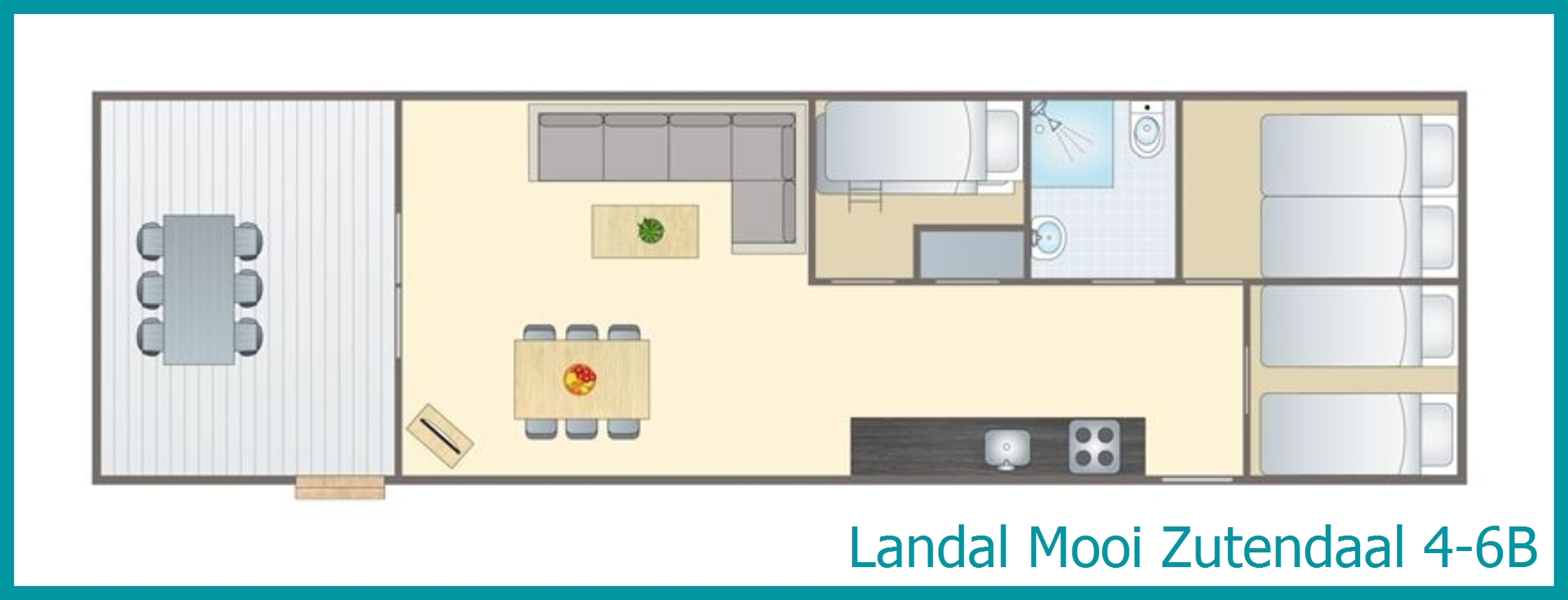 chalet 4-6 personnes 4-6B à Mooi Zutendaal