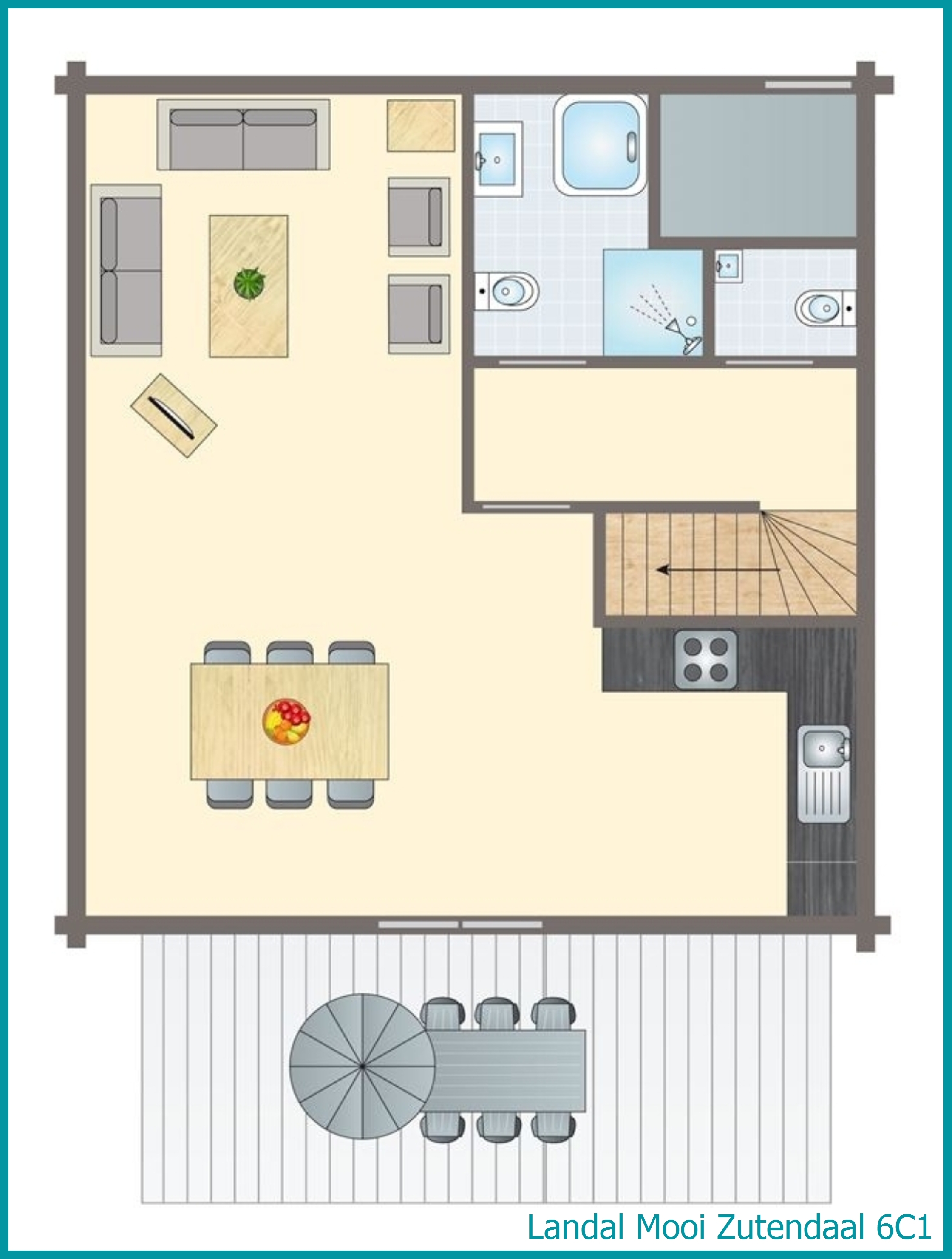 6-persoons bungalow 6C1 in Mooi Zutendaal