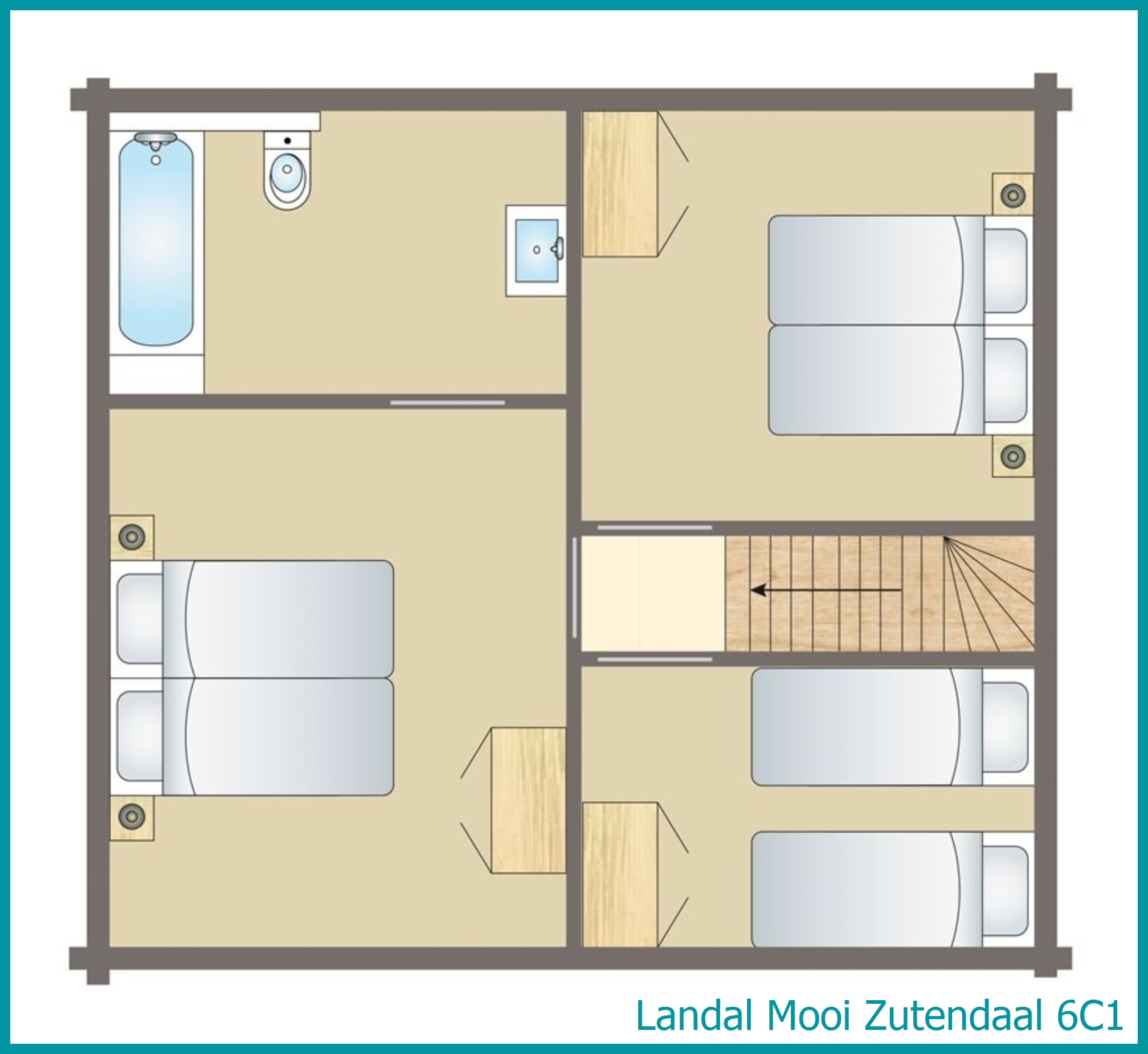6-persoons bungalow 6C1 in Mooi Zutendaal