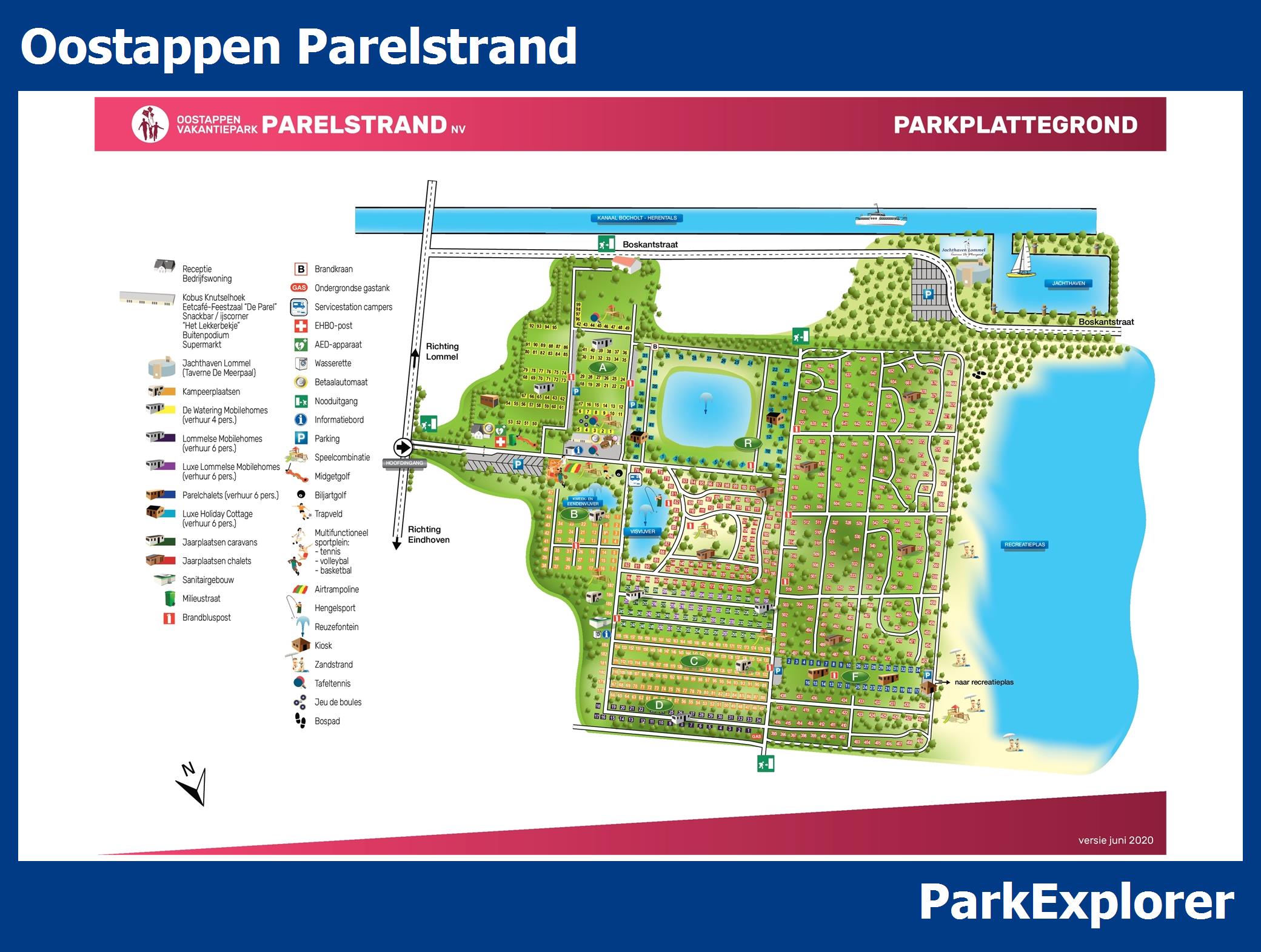 Plattegrond Oostappen Parelstrand