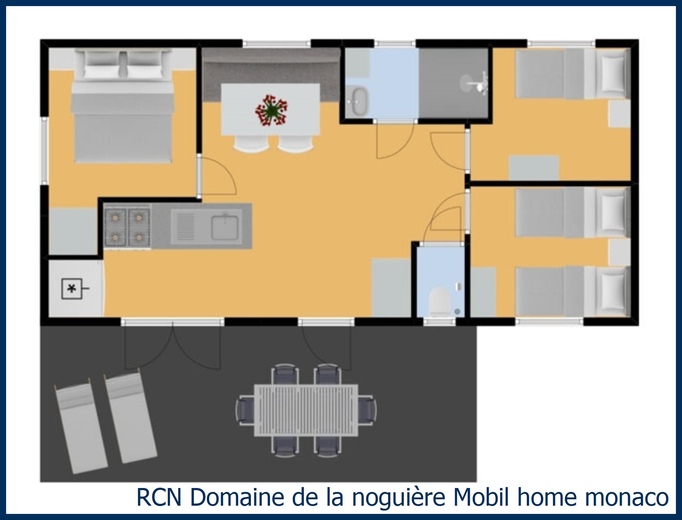 Stacaravan Mobil home monaco in Domaine de la Noguière