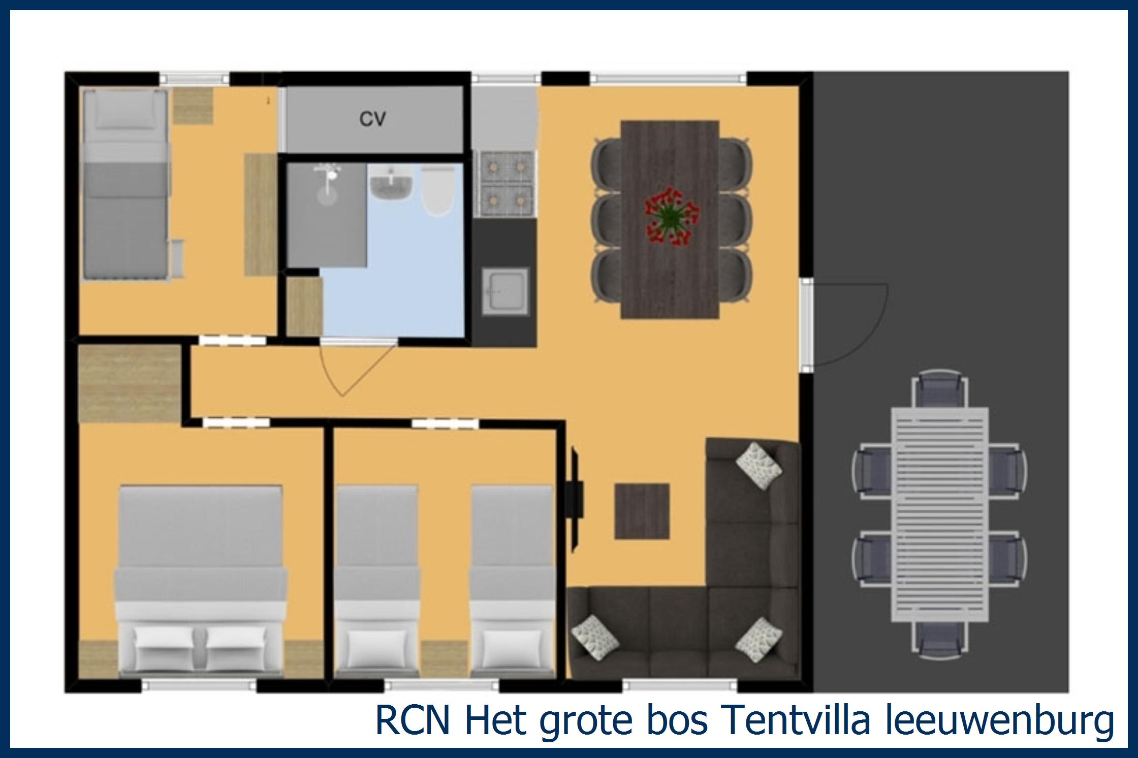 Bungalow Tentvilla leeuwenburg in Het Grote Bos