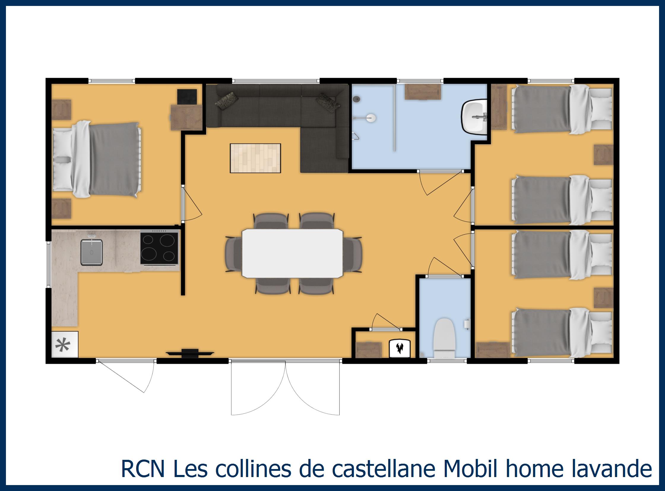 Caravane Mobil home lavande à Les Collines de Castellane