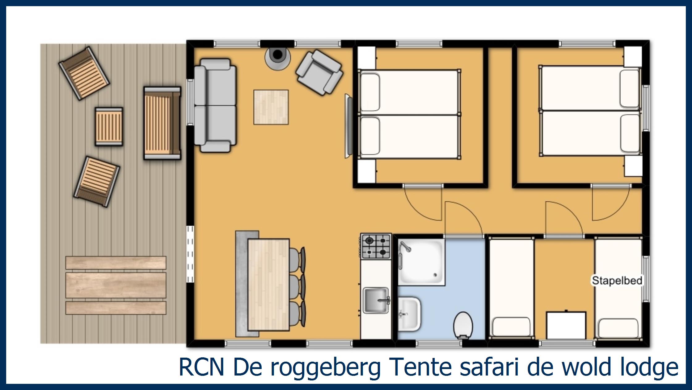 Tente safari lodge Laurier Tente safari de Wold Lodge à De Roggeberg