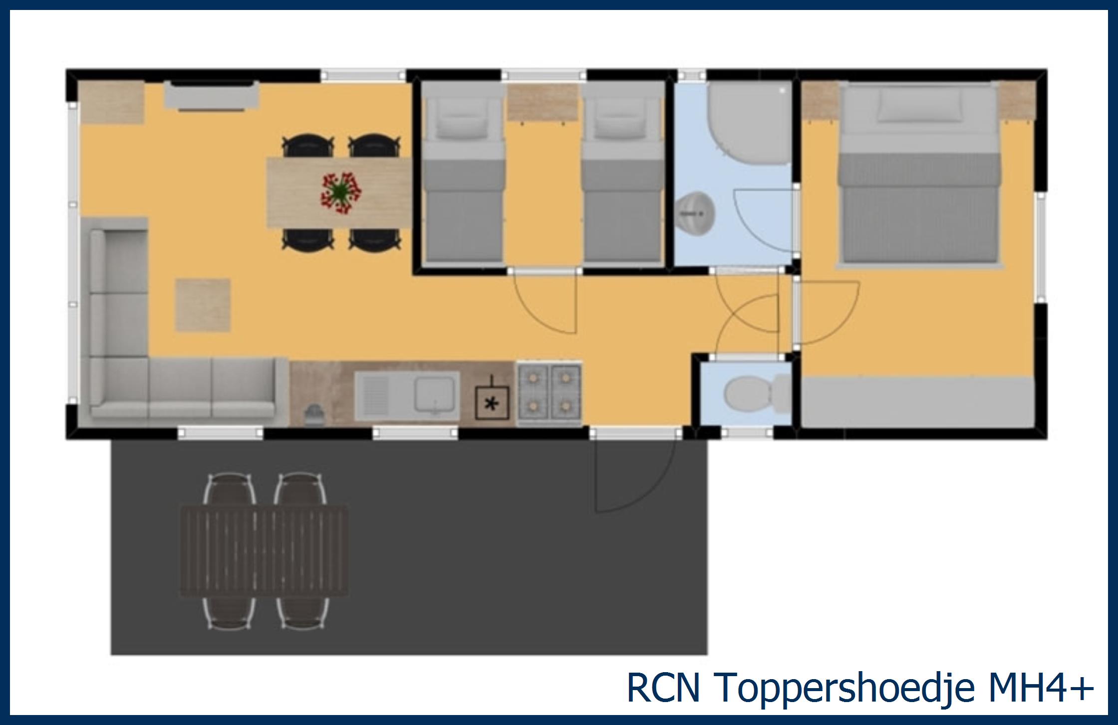 Mobil home strandjutter MH4+ in Toppershoedje