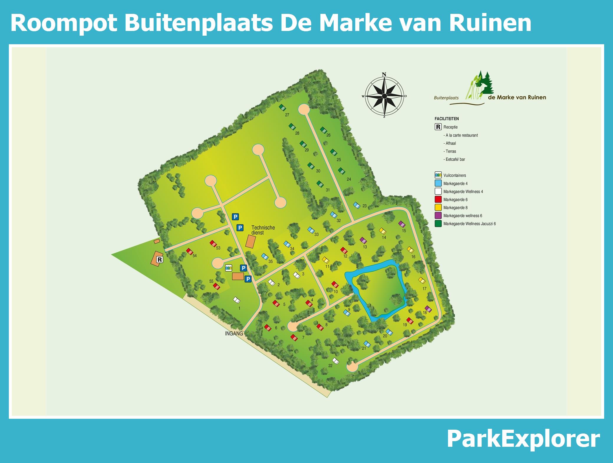 Plattegrond Roompot De Marke van Ruinen