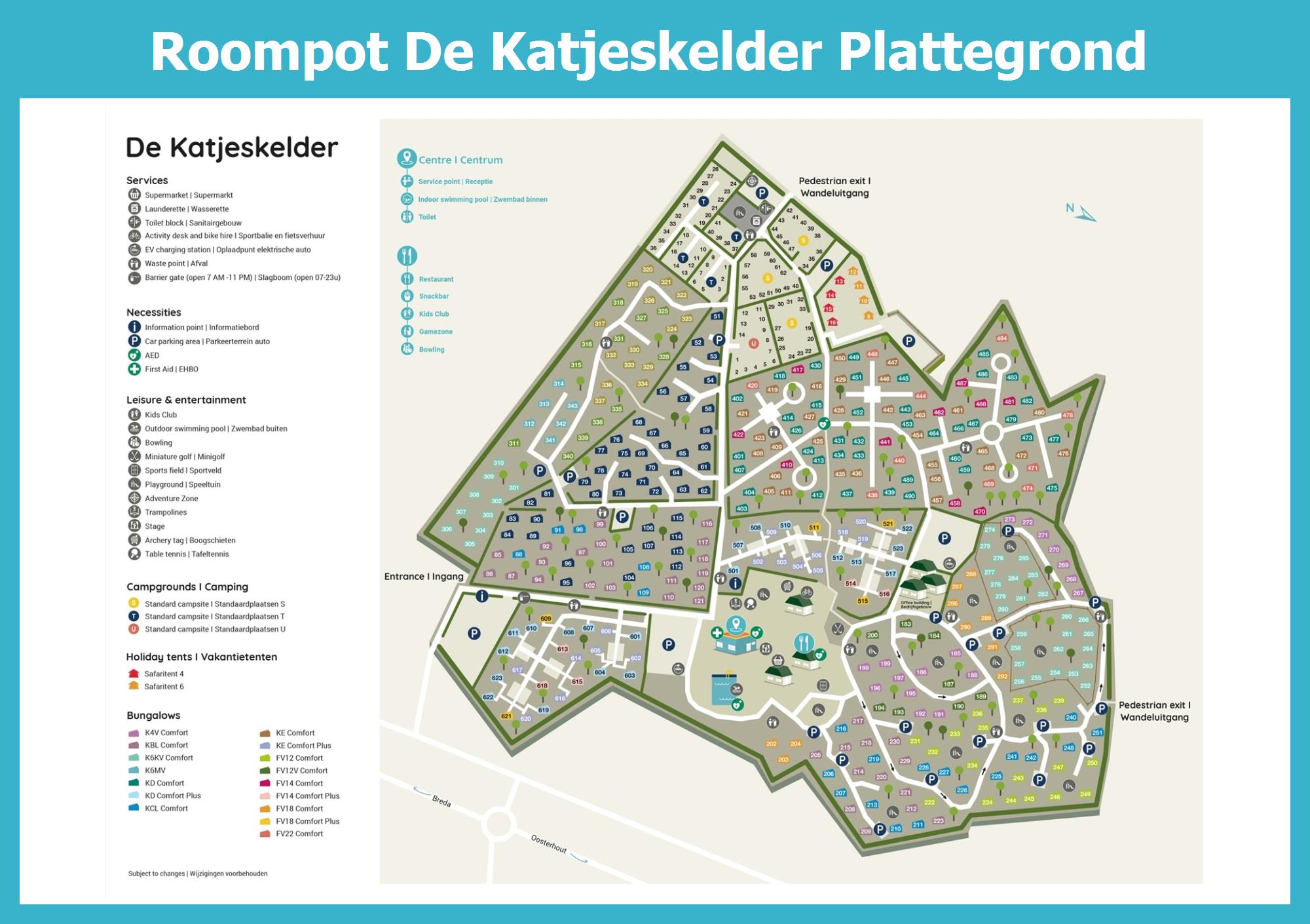 Plattegrond Roompot De Katjeskelder