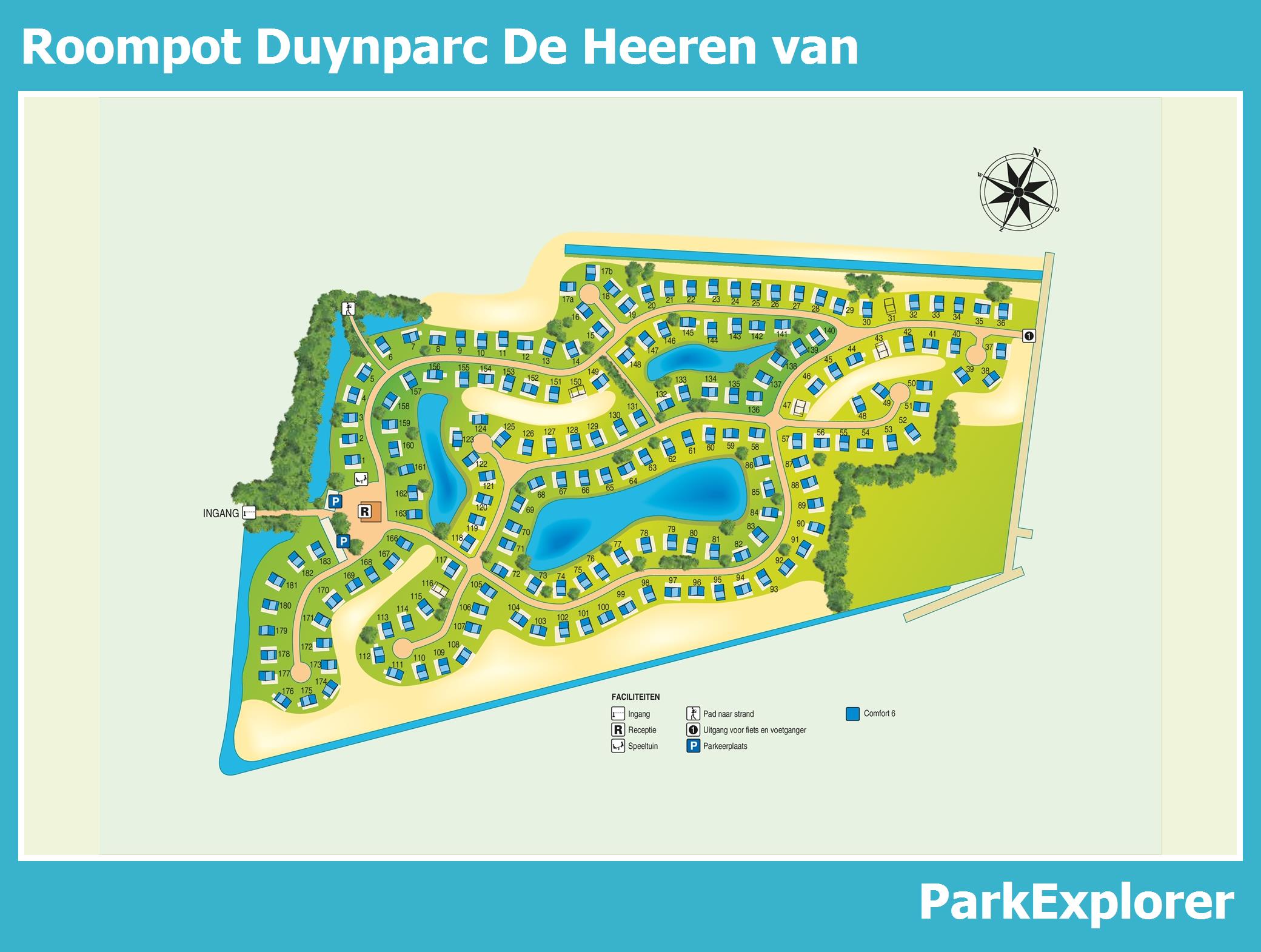 Plattegrond Roompot Duynparc De Heeren van 's-Gravensande