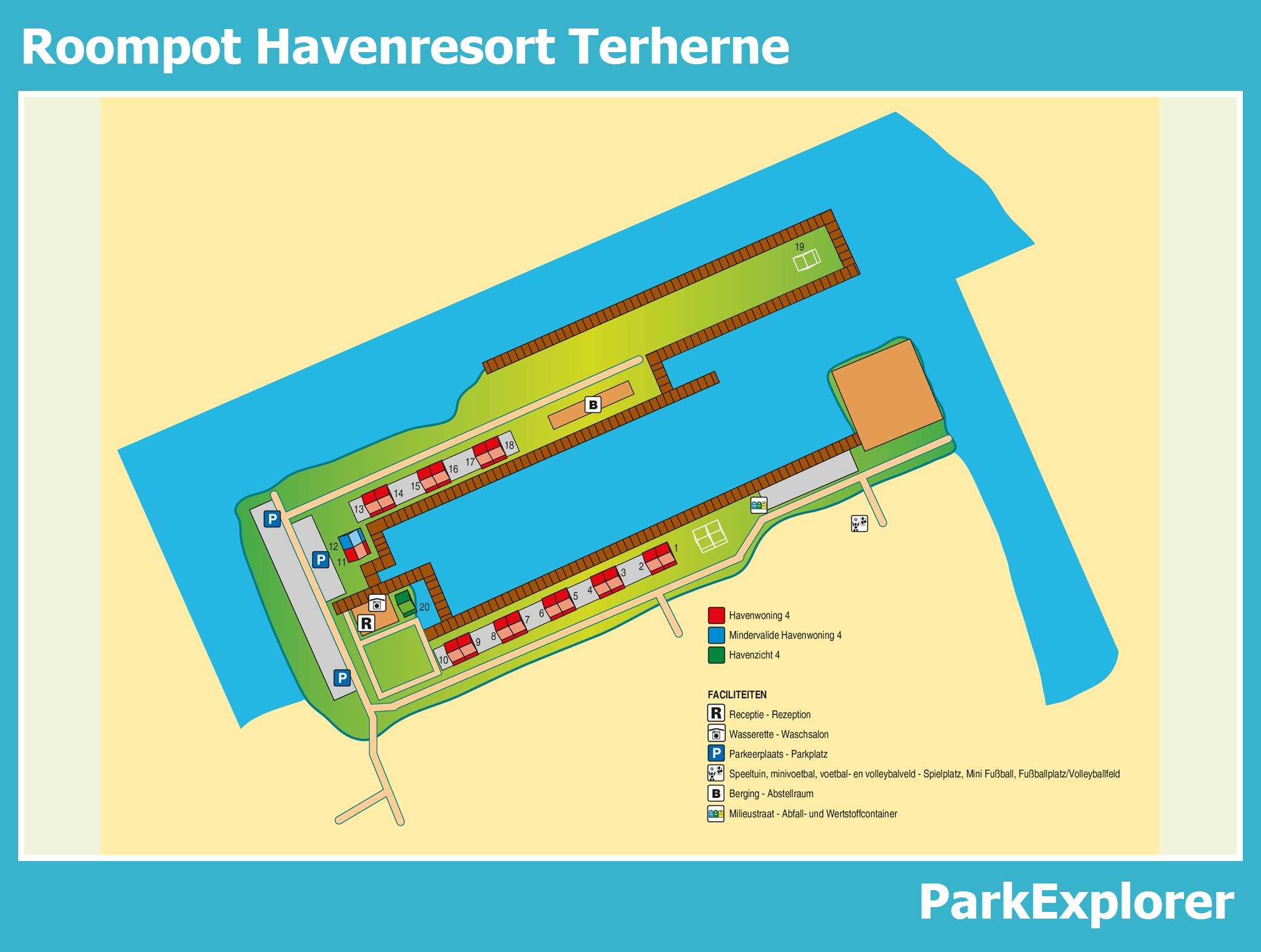 Plattegrond Roompot Havenresort Terherne